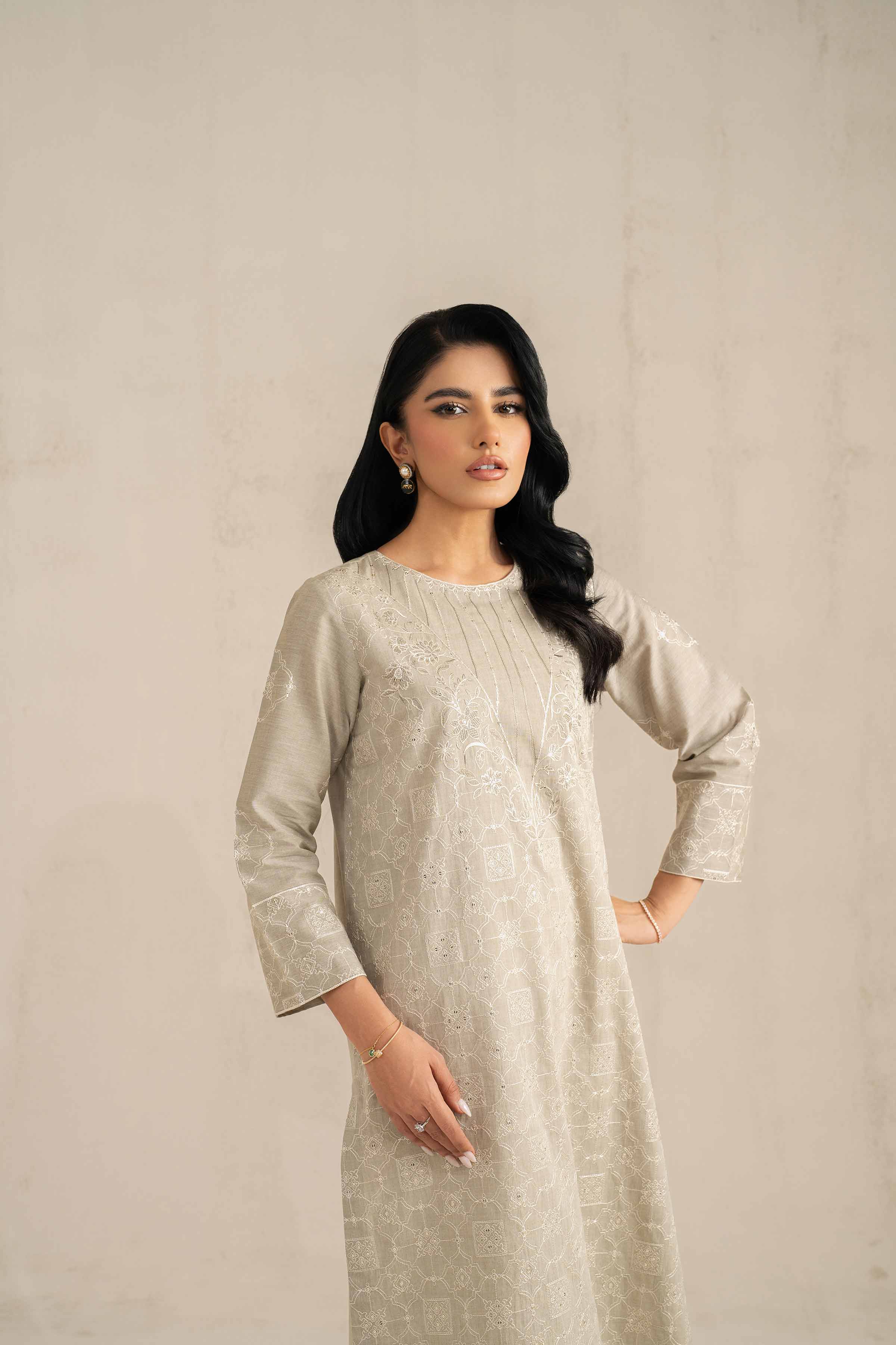 2 Piece - Embroidered Suit - KFS25-30 - Image 5