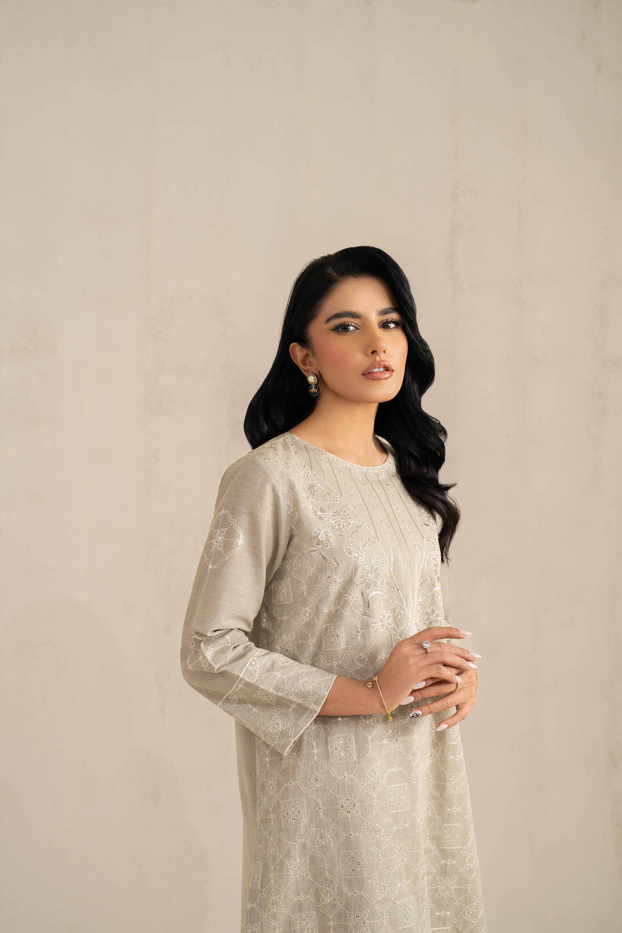 2 Piece - Embroidered Suit - KFS25-30 - Image 6