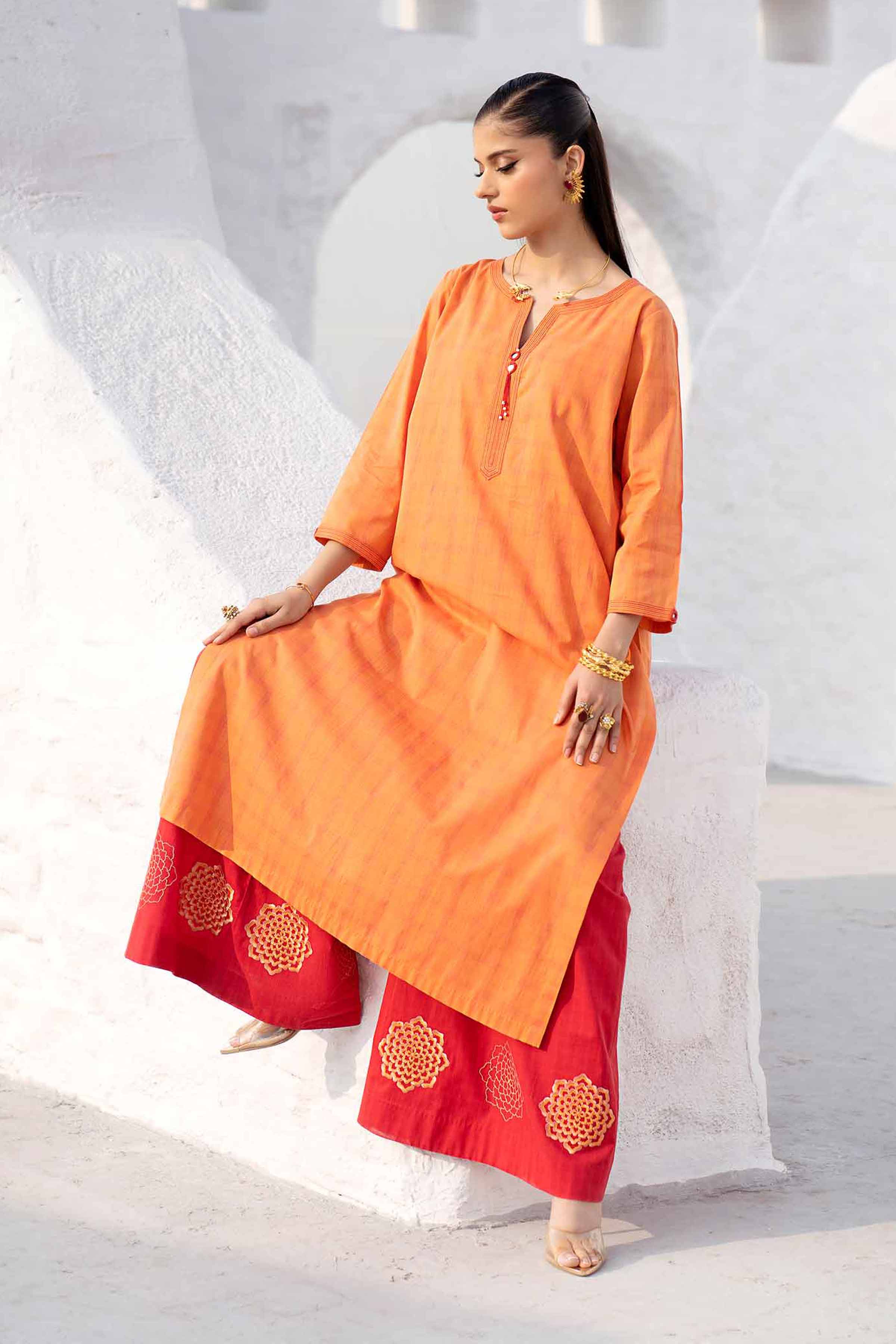 2 Piece - Embroidered Suit - KFS25-32 - Image 2