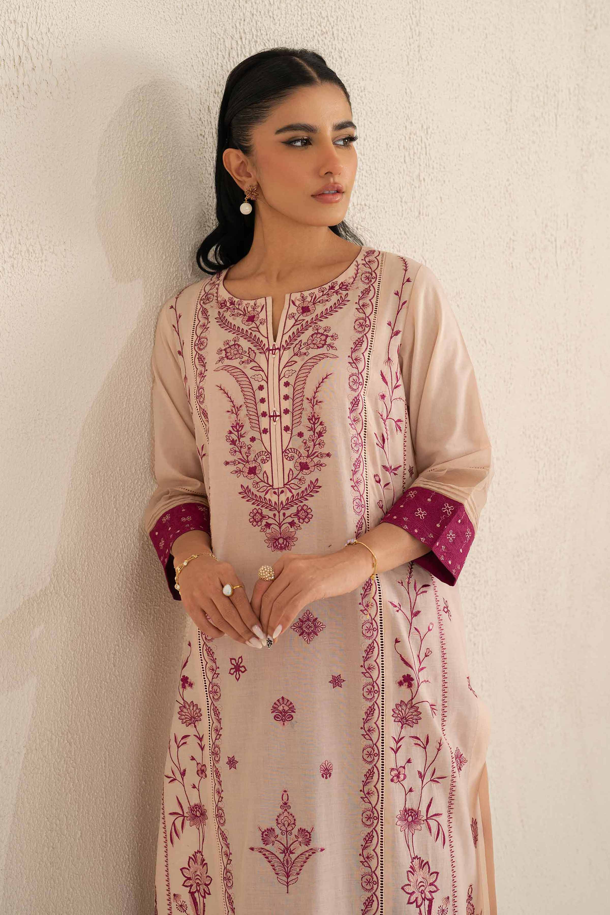 2 Piece - Embroidered Suit - KFS25-35 - Image 2