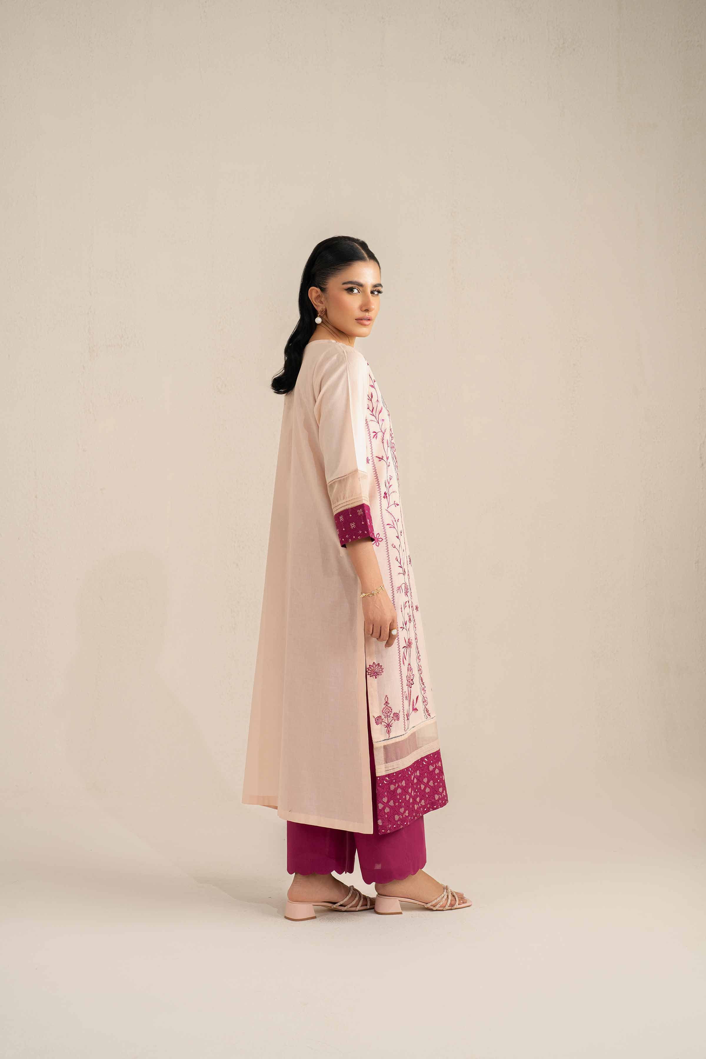 2 Piece - Embroidered Suit - KFS25-35 - Image 3