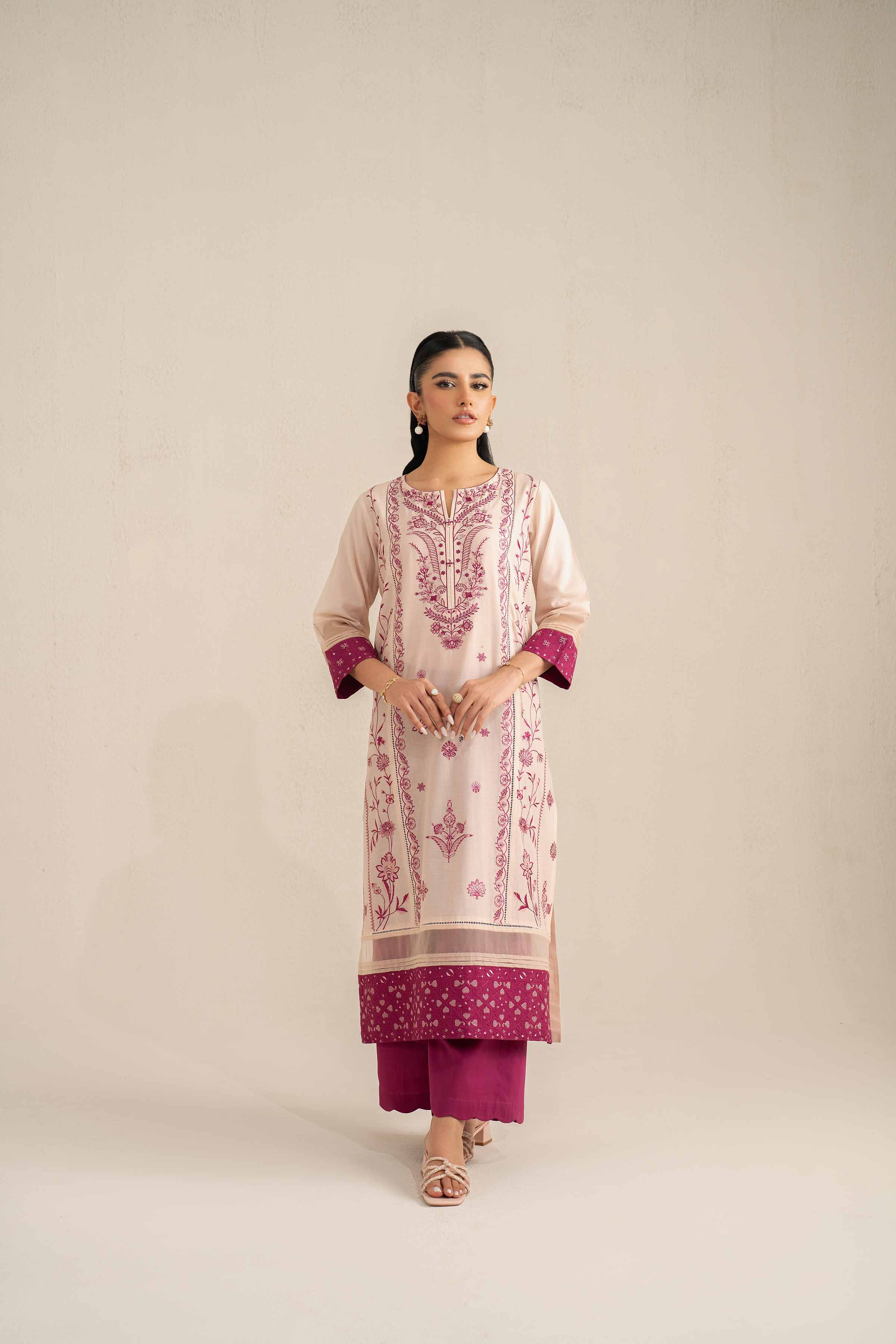 2 Piece - Embroidered Suit - KFS25-35 - Image 4