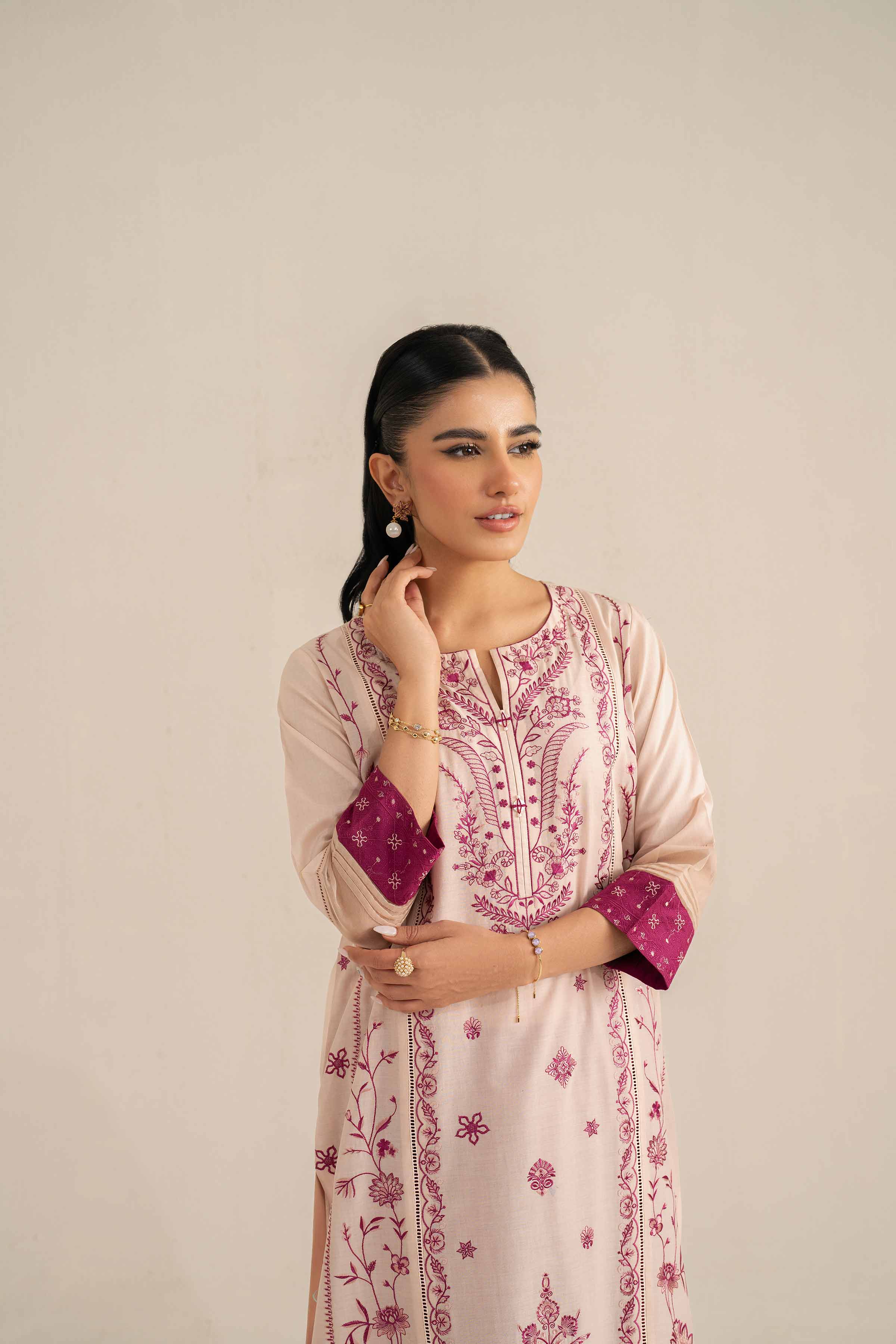 2 Piece - Embroidered Suit - KFS25-35 - Image 6