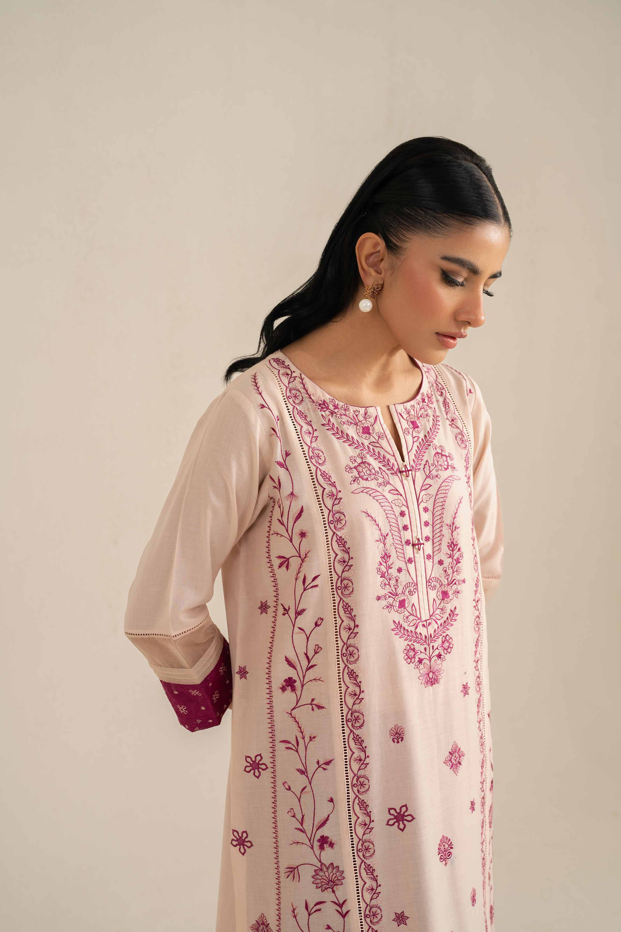 2 Piece - Embroidered Suit - KFS25-35 - Image 7