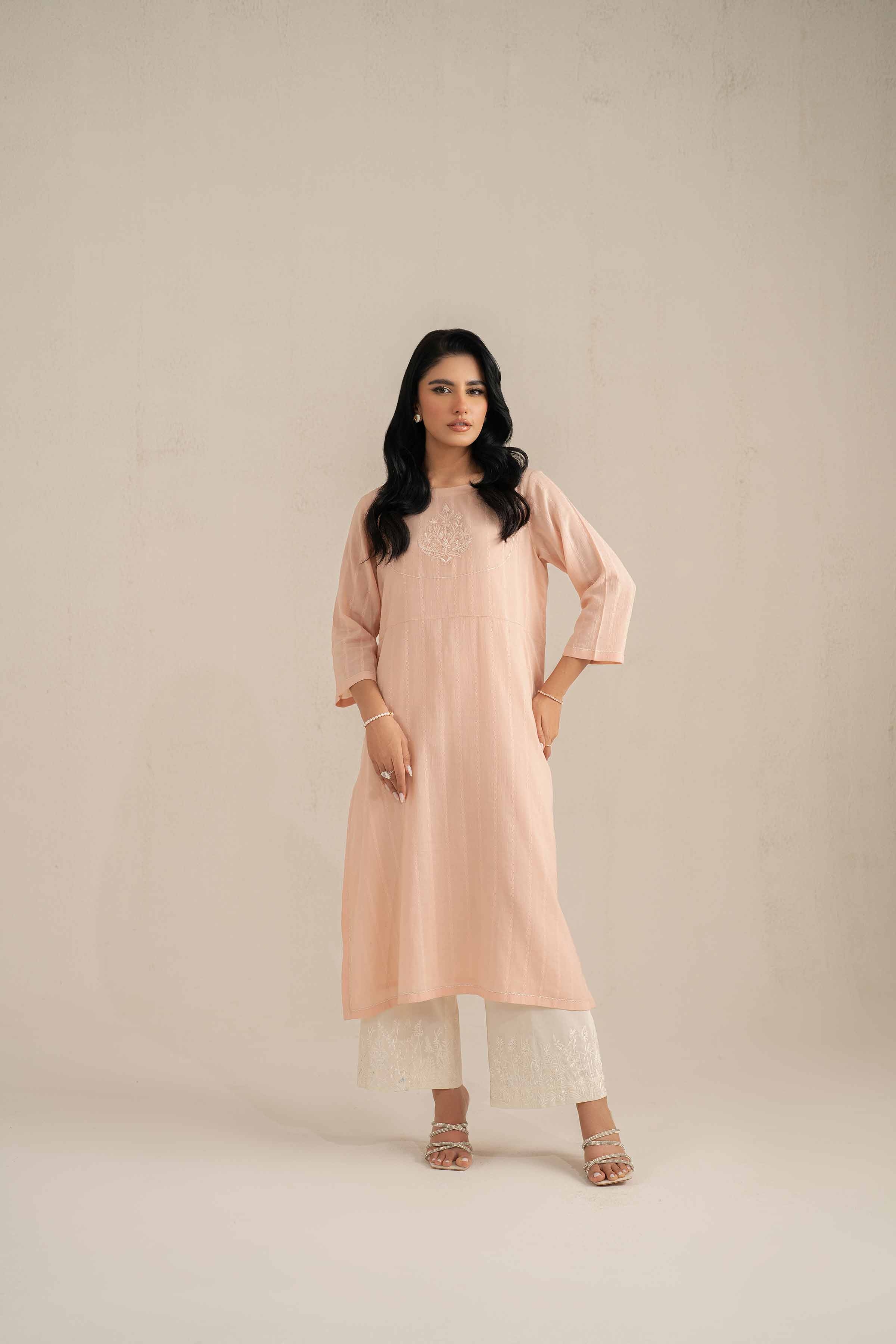 2 Piece - Embroidered Suit - KFS25-36 - Image 5