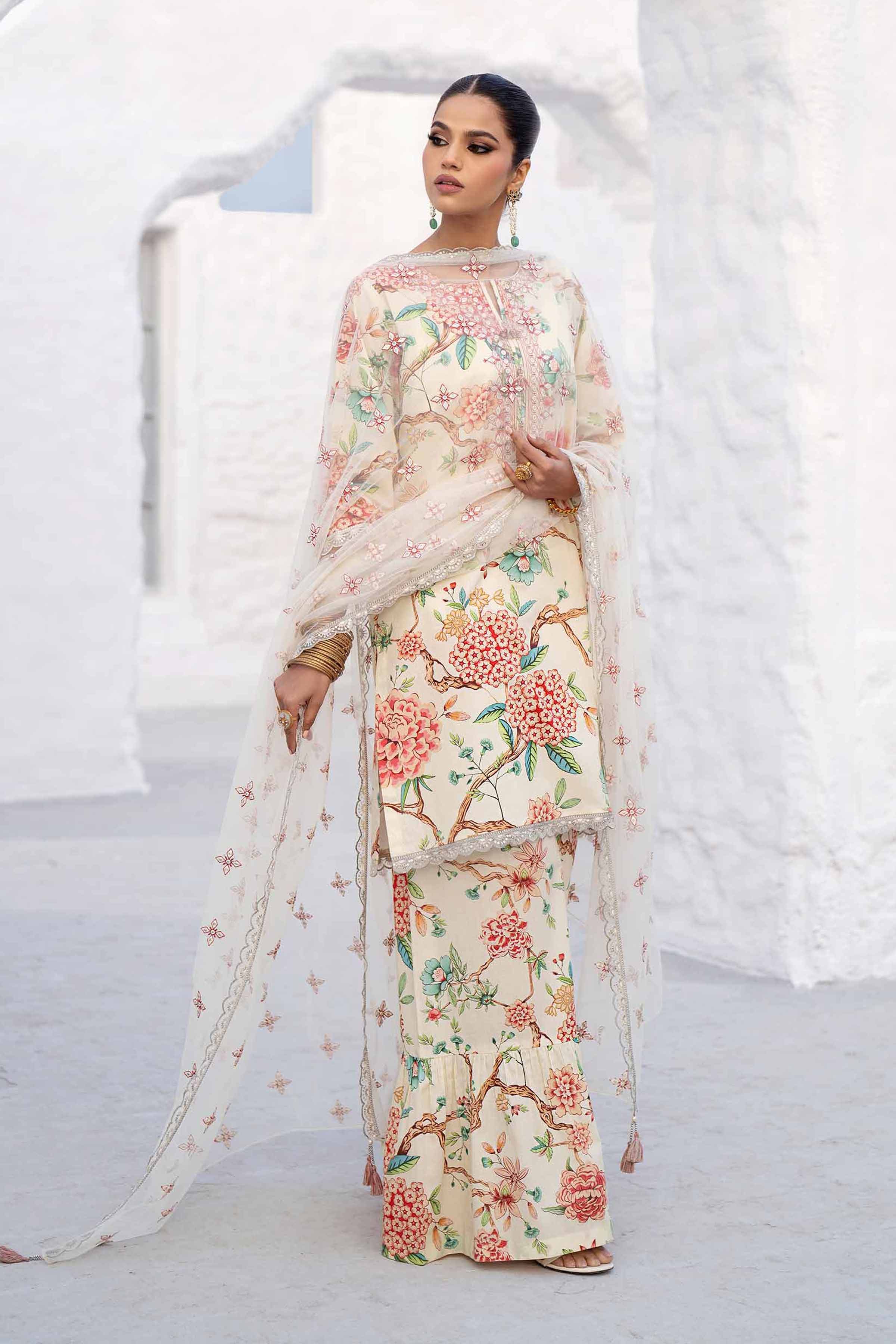3 Piece - Printed Embroidered Suit - KFS25-38 - Image 2