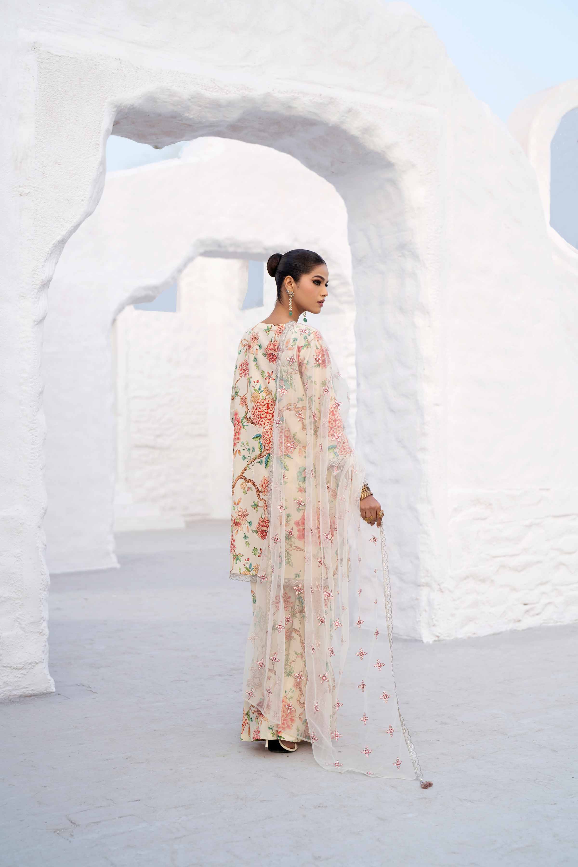 3 Piece - Printed Embroidered Suit - KFS25-38 - Image 5