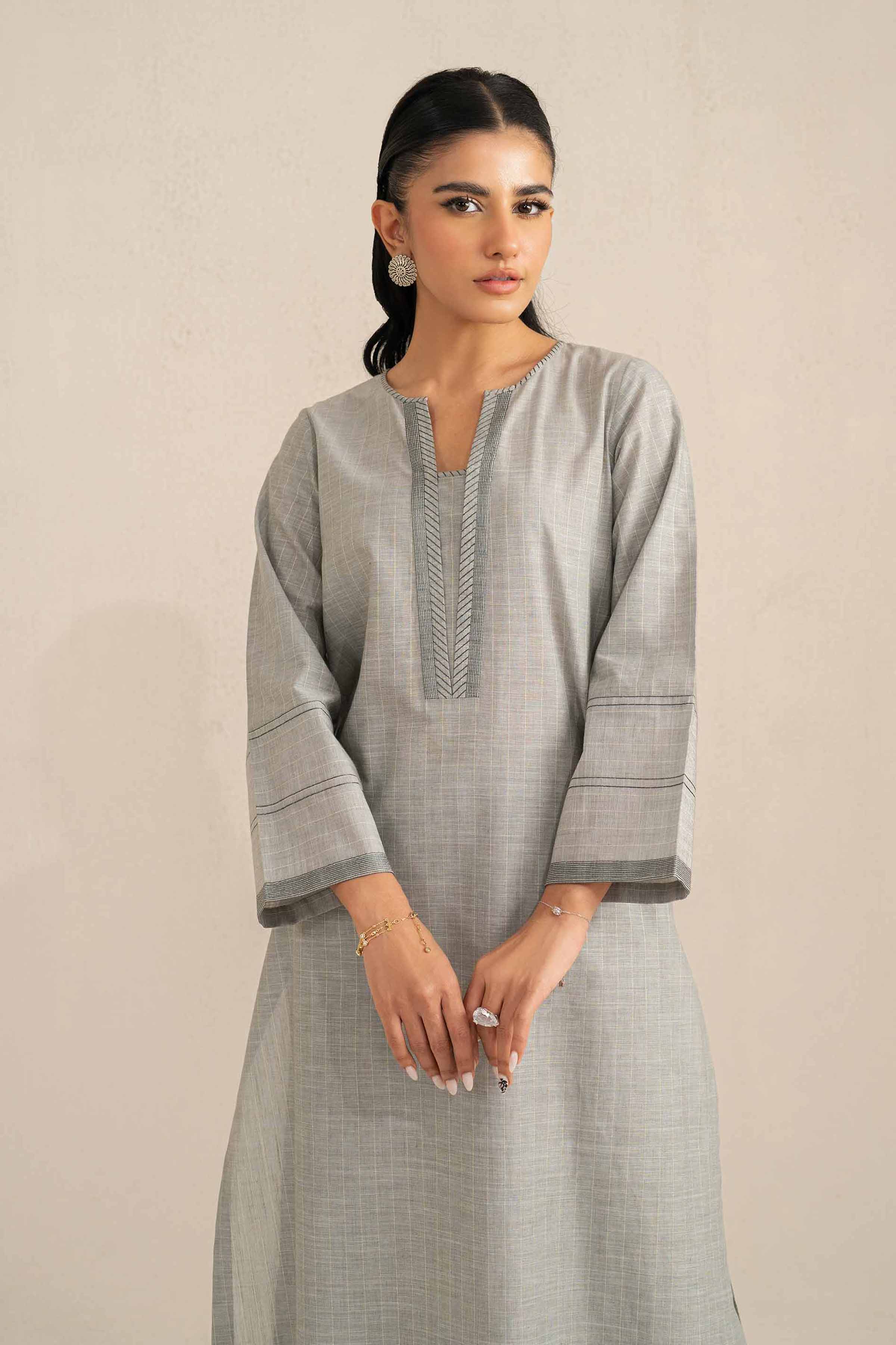 2 Piece - Embroidered Suit - KFS25-41 - Image 2