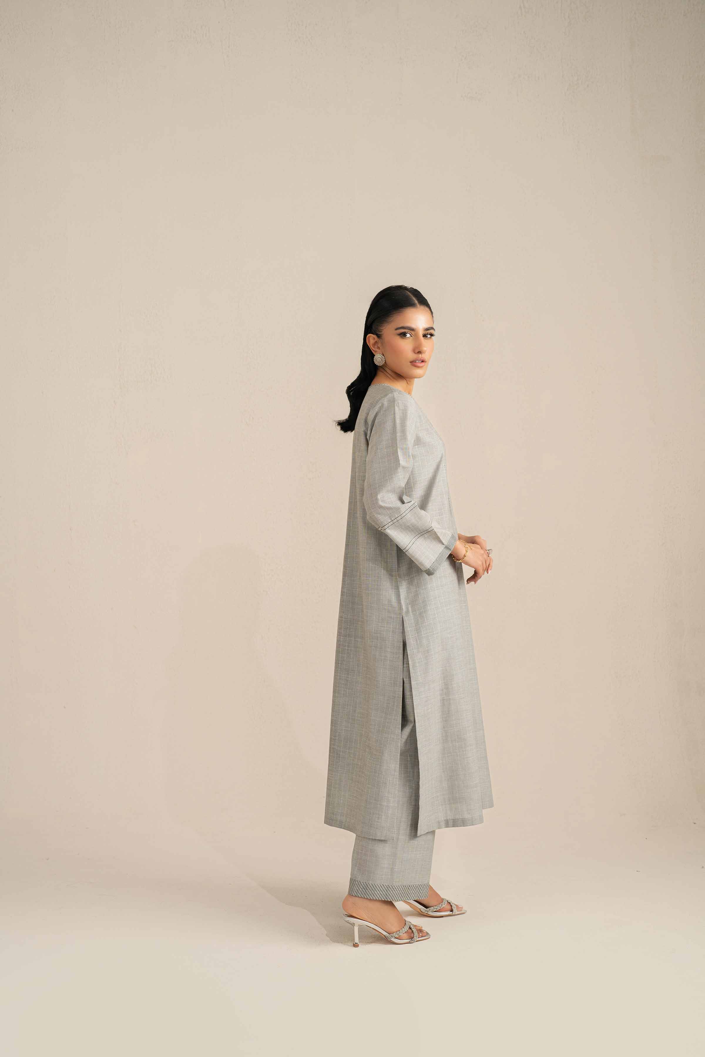 2 Piece - Embroidered Suit - KFS25-41 - Image 3