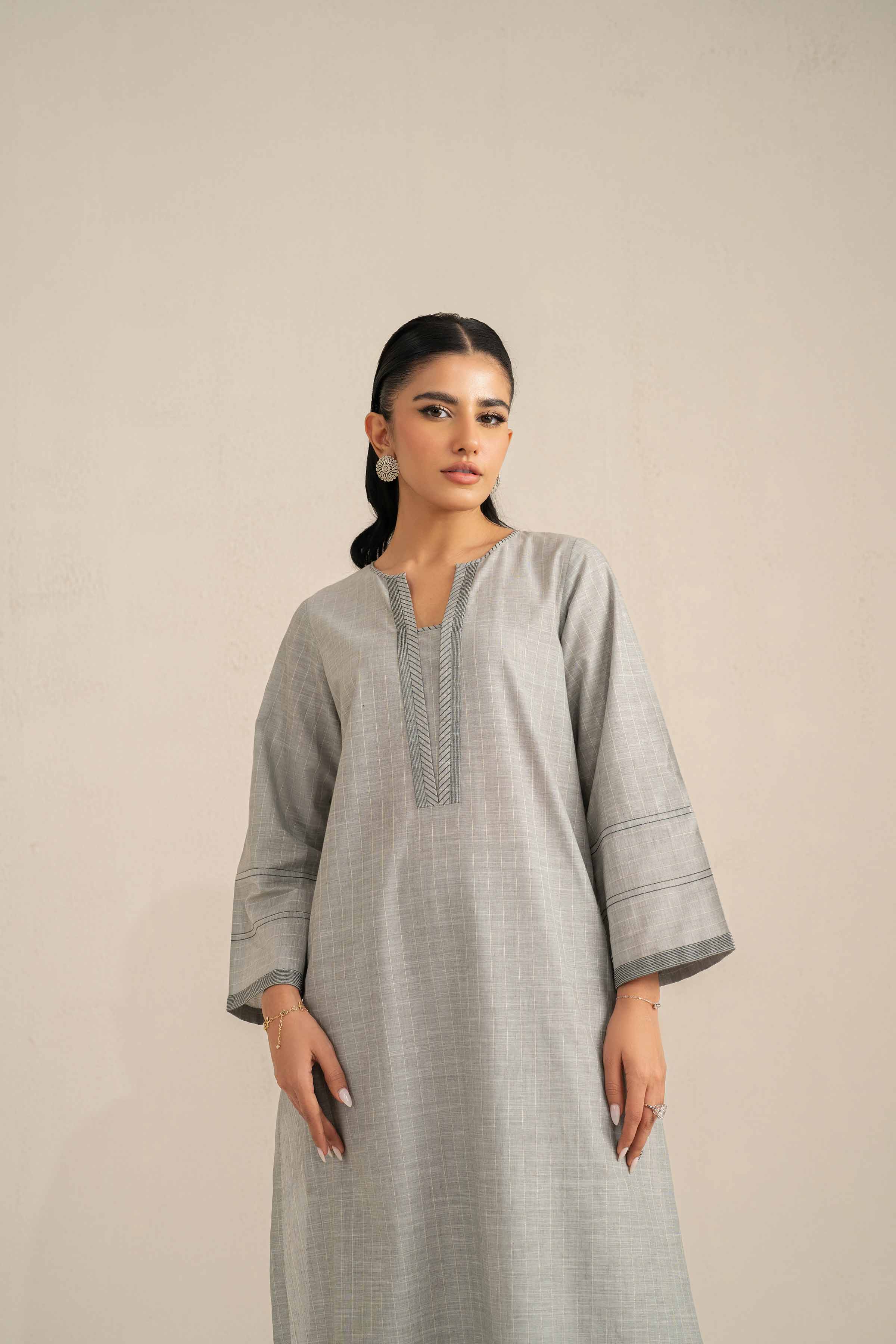 2 Piece - Embroidered Suit - KFS25-41 - Image 5