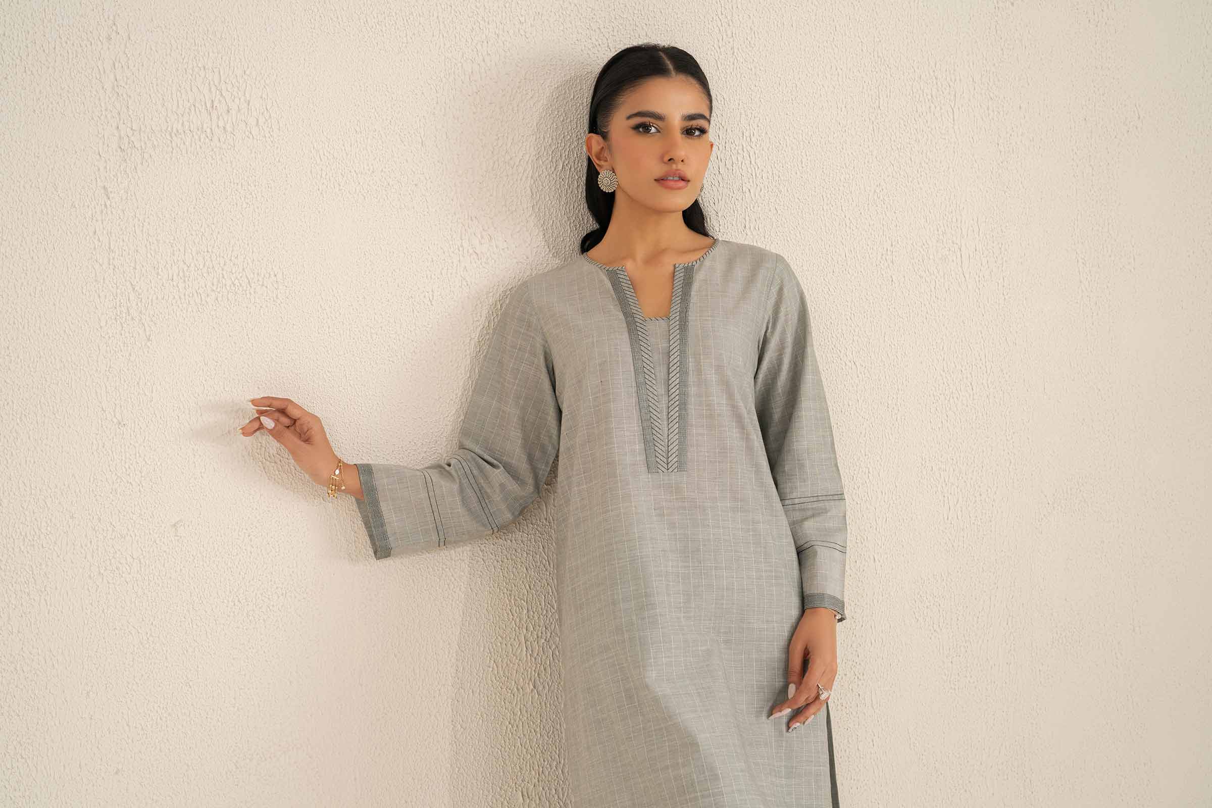 2 Piece - Embroidered Suit - KFS25-41 - Image 6