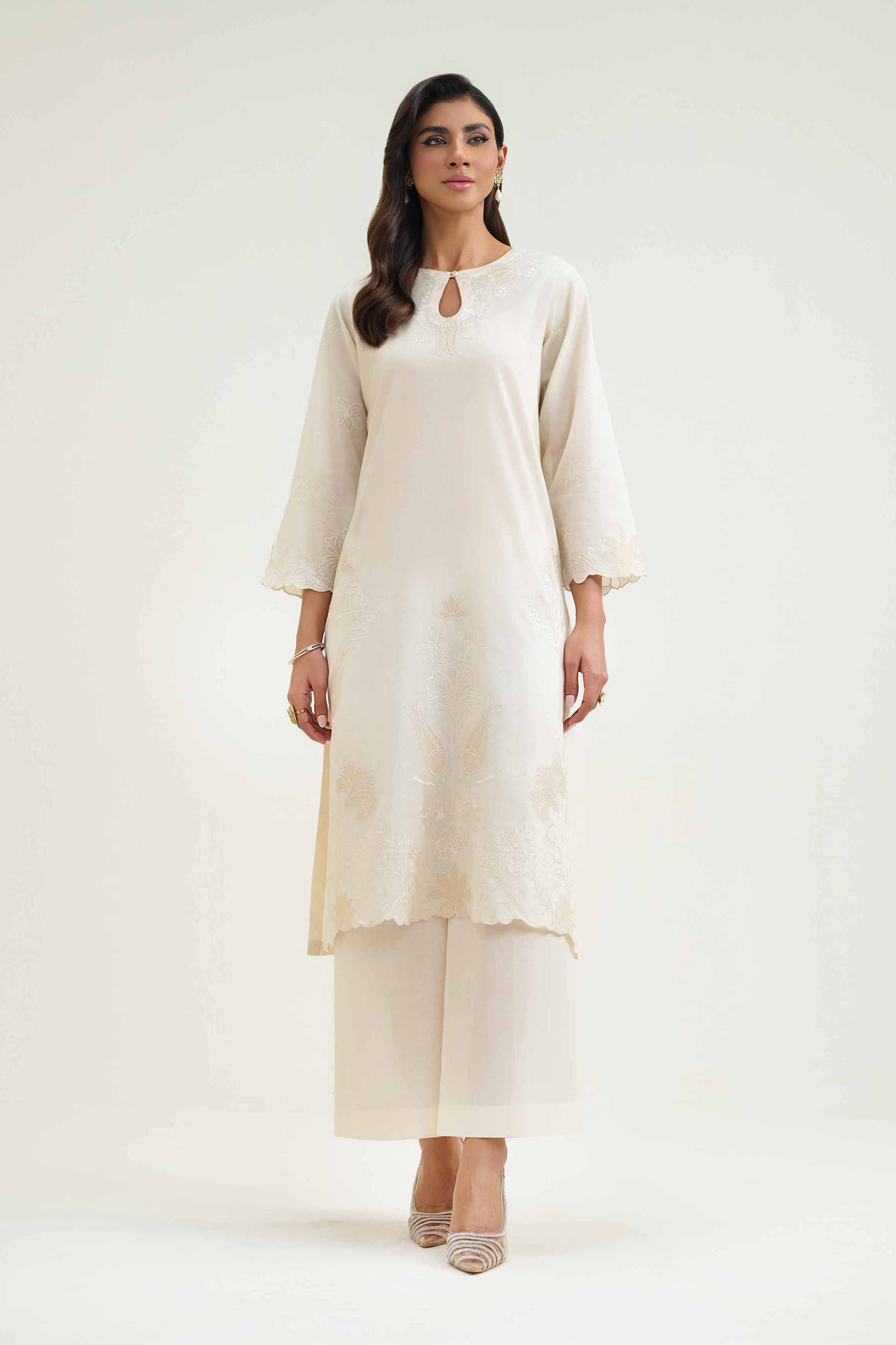 3 Piece - Embroidered Suit - KFS25-45 - Image 4