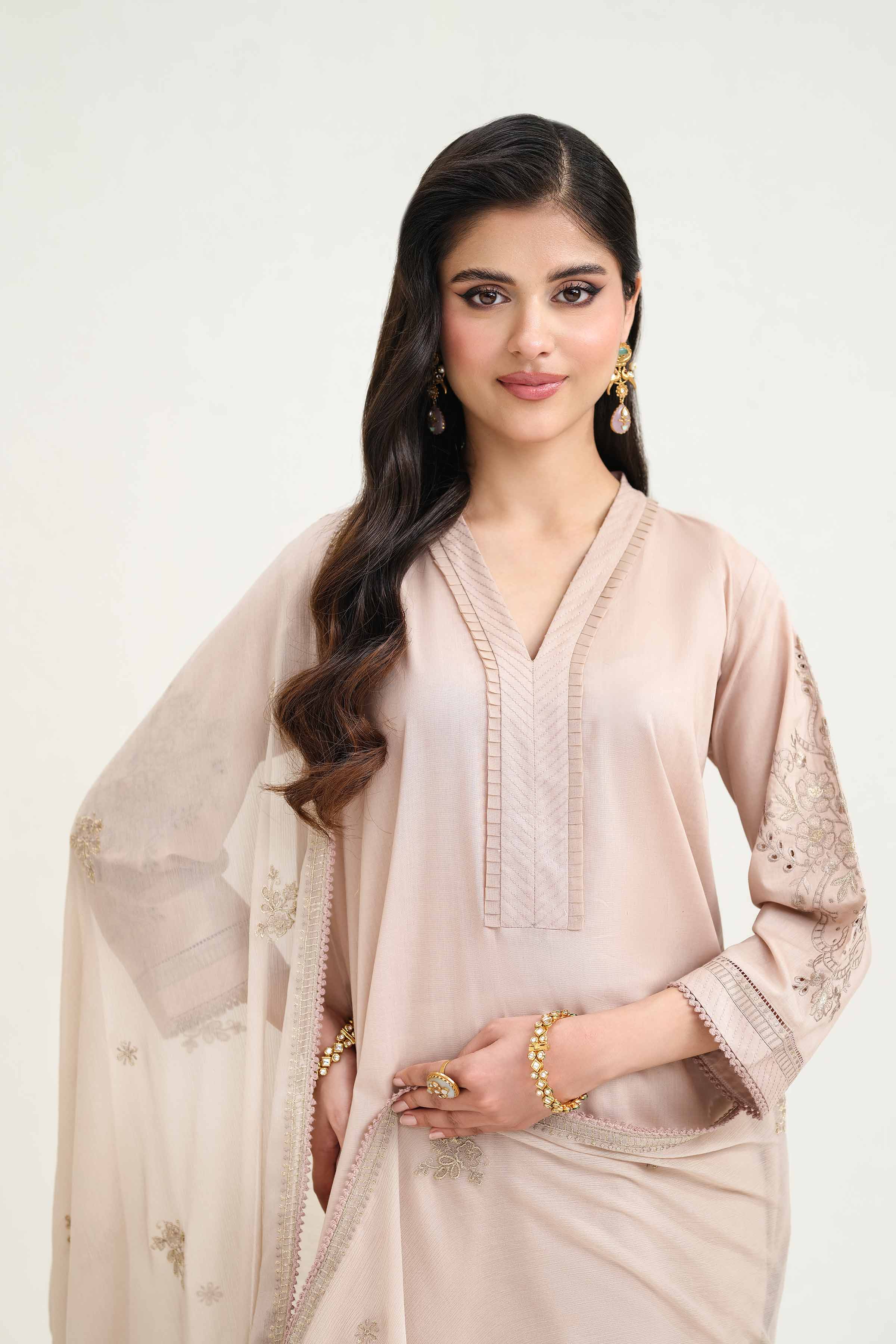 2 Piece - Embroidered Suit - KFS25-46 - Image 6