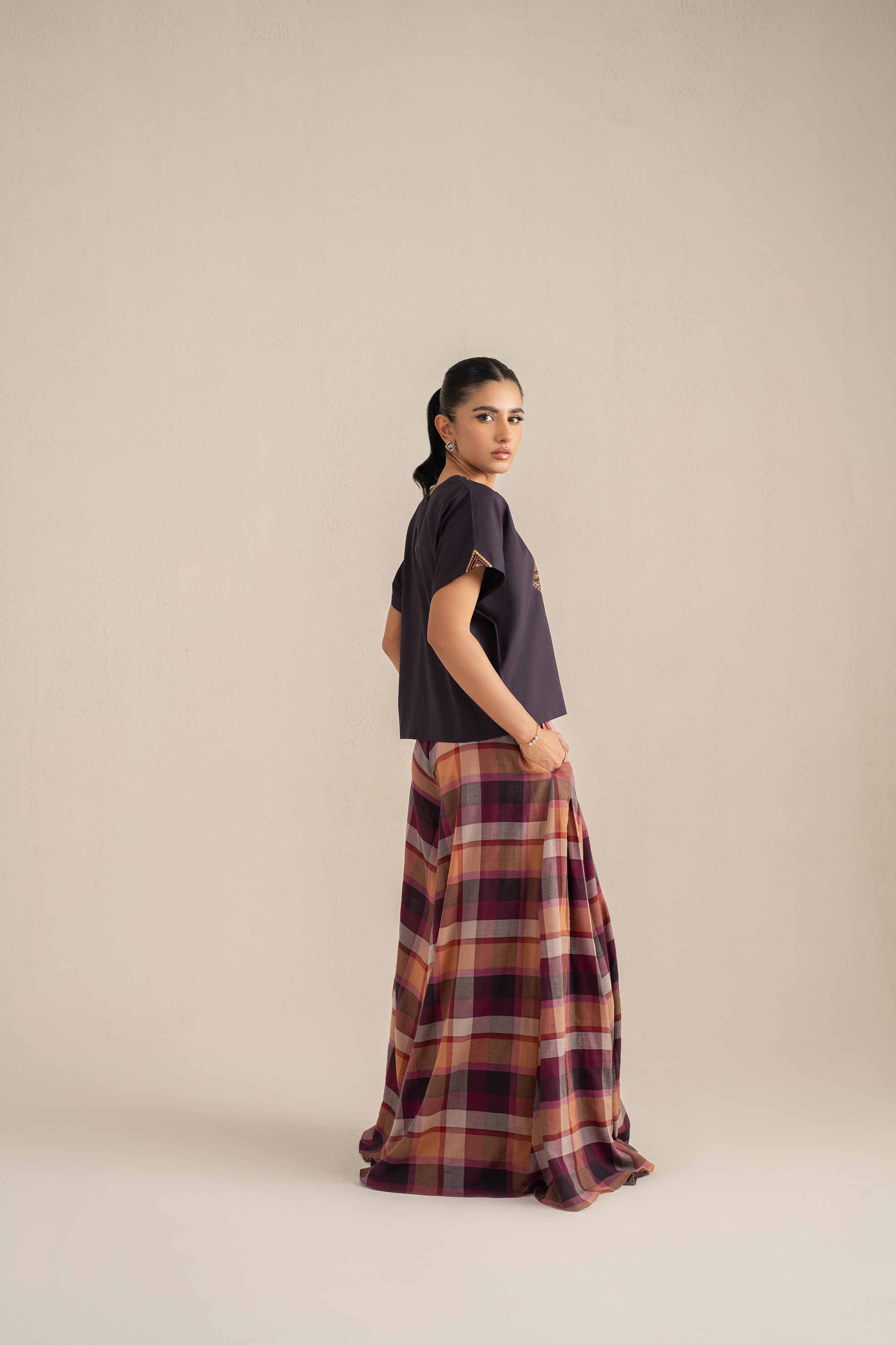 2 Piece - Embroidered Suit - KFS25-63 - Image 4