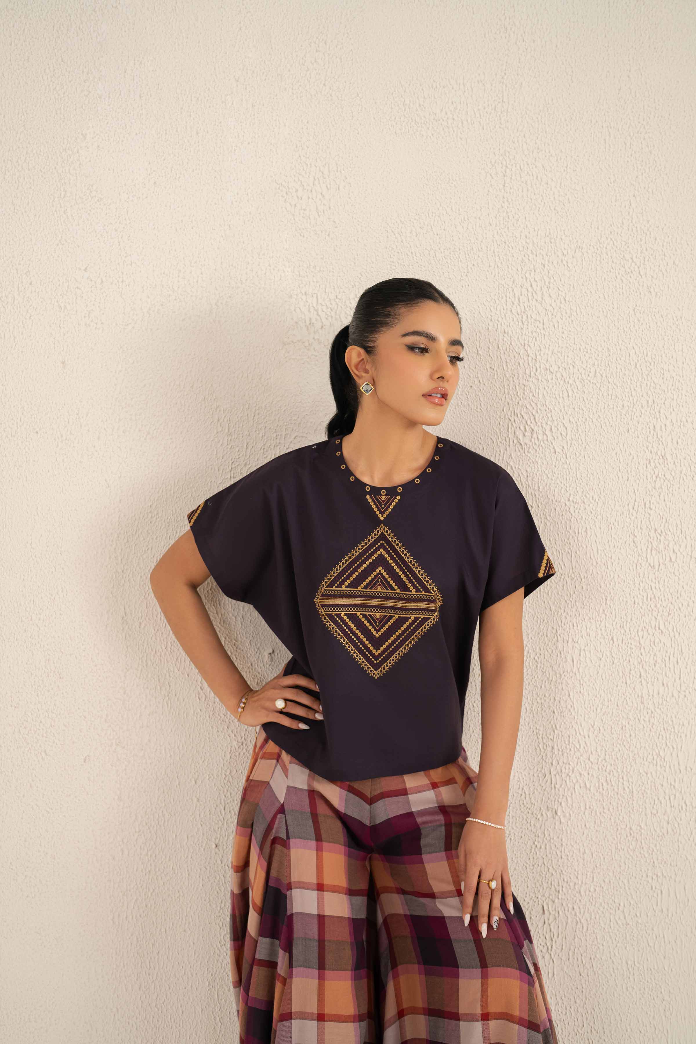 2 Piece - Embroidered Suit - KFS25-63 - Image 6
