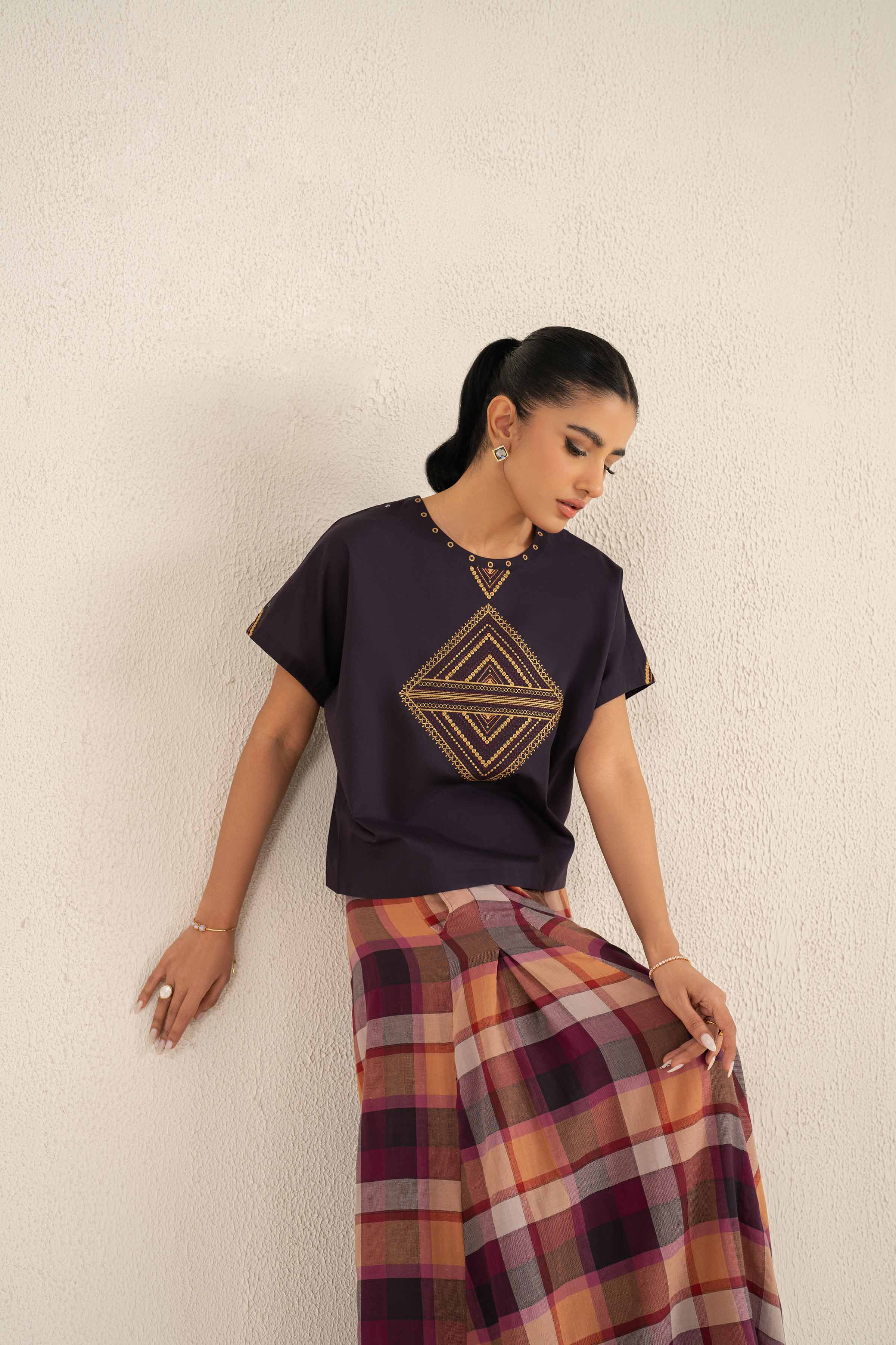 2 Piece - Embroidered Suit - KFS25-63 - Image 7