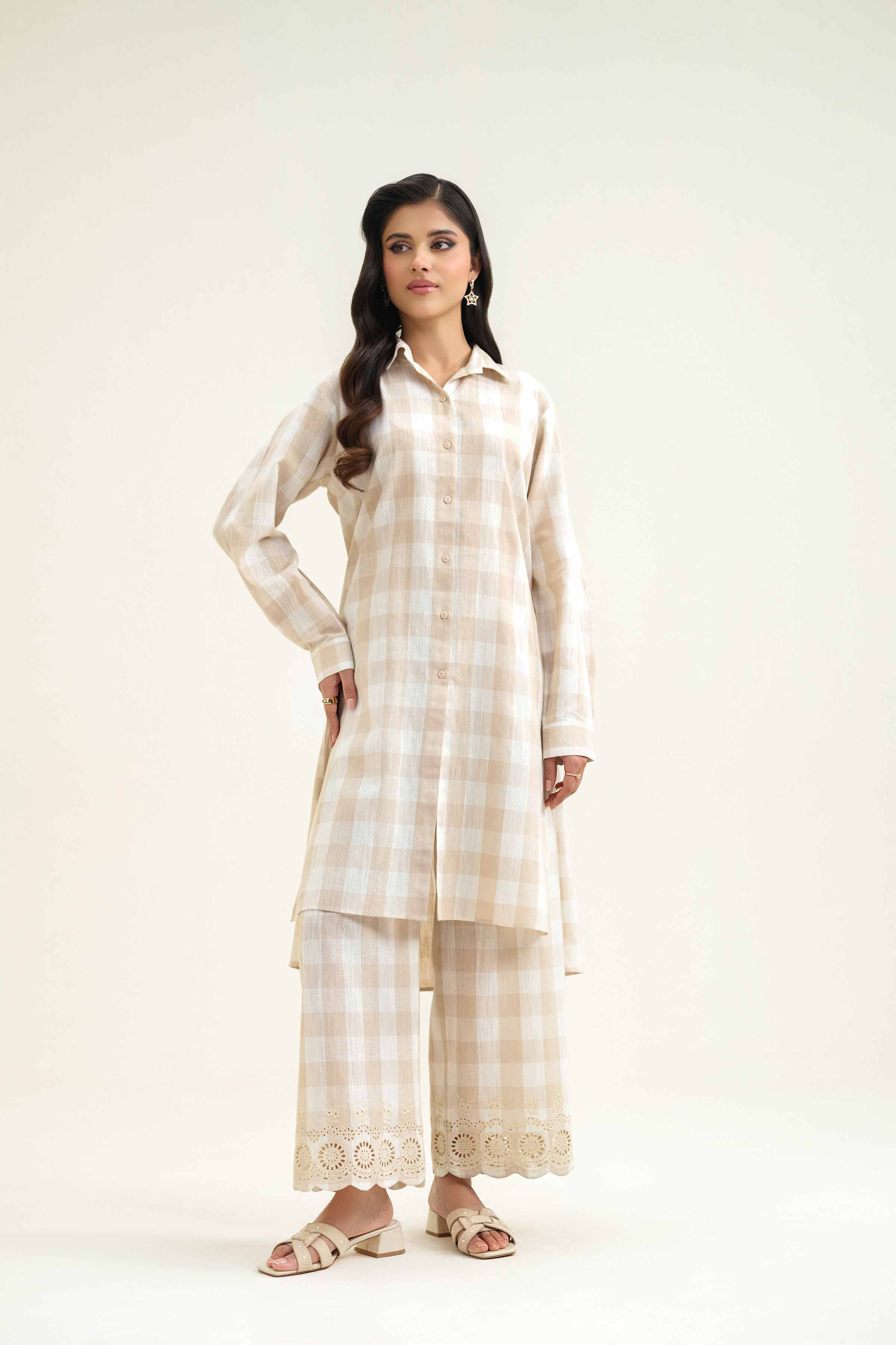 2 Piece - Embroidered Suit - KFS25-65 - Image 4