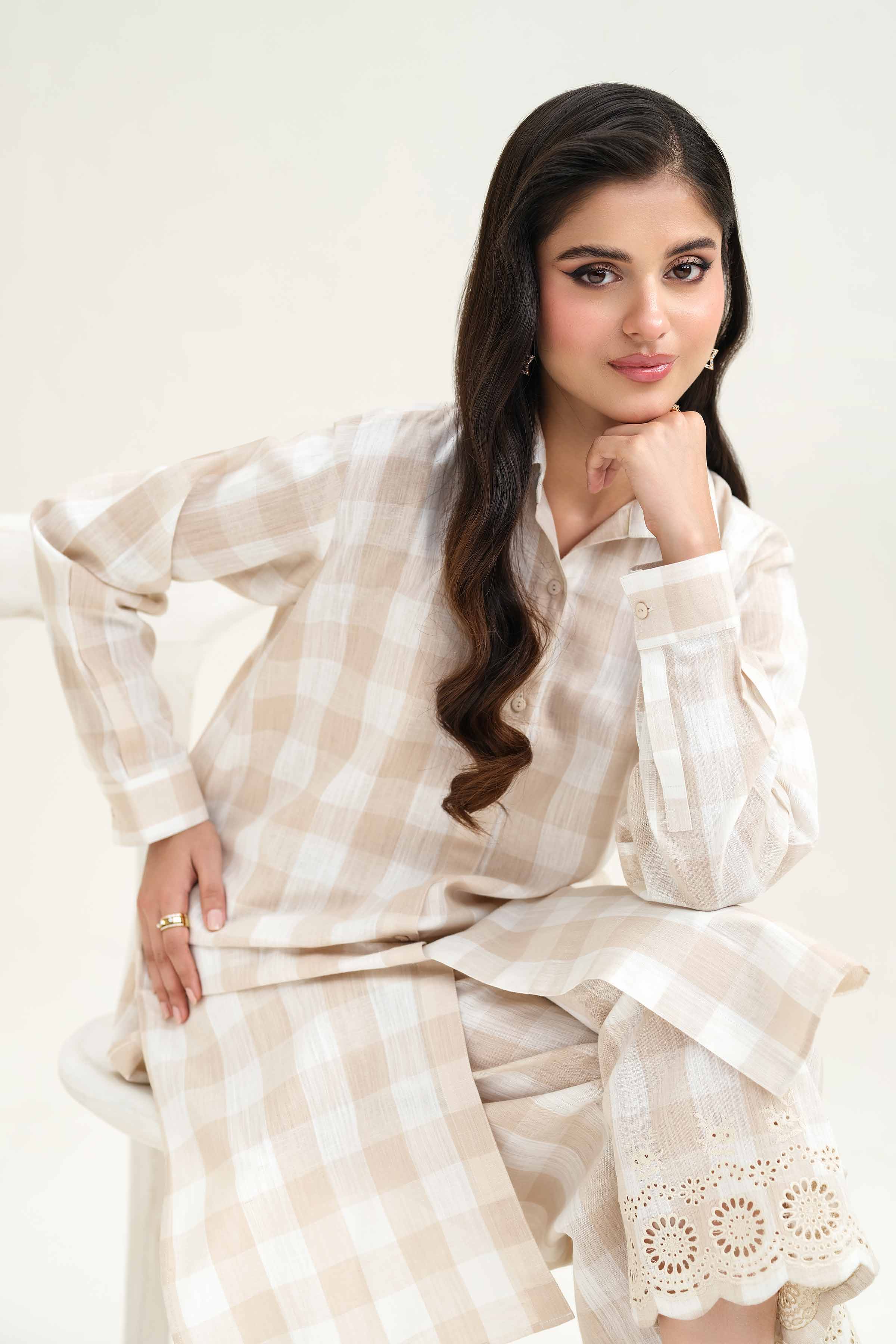 2 Piece - Embroidered Suit - KFS25-65 - Image 7