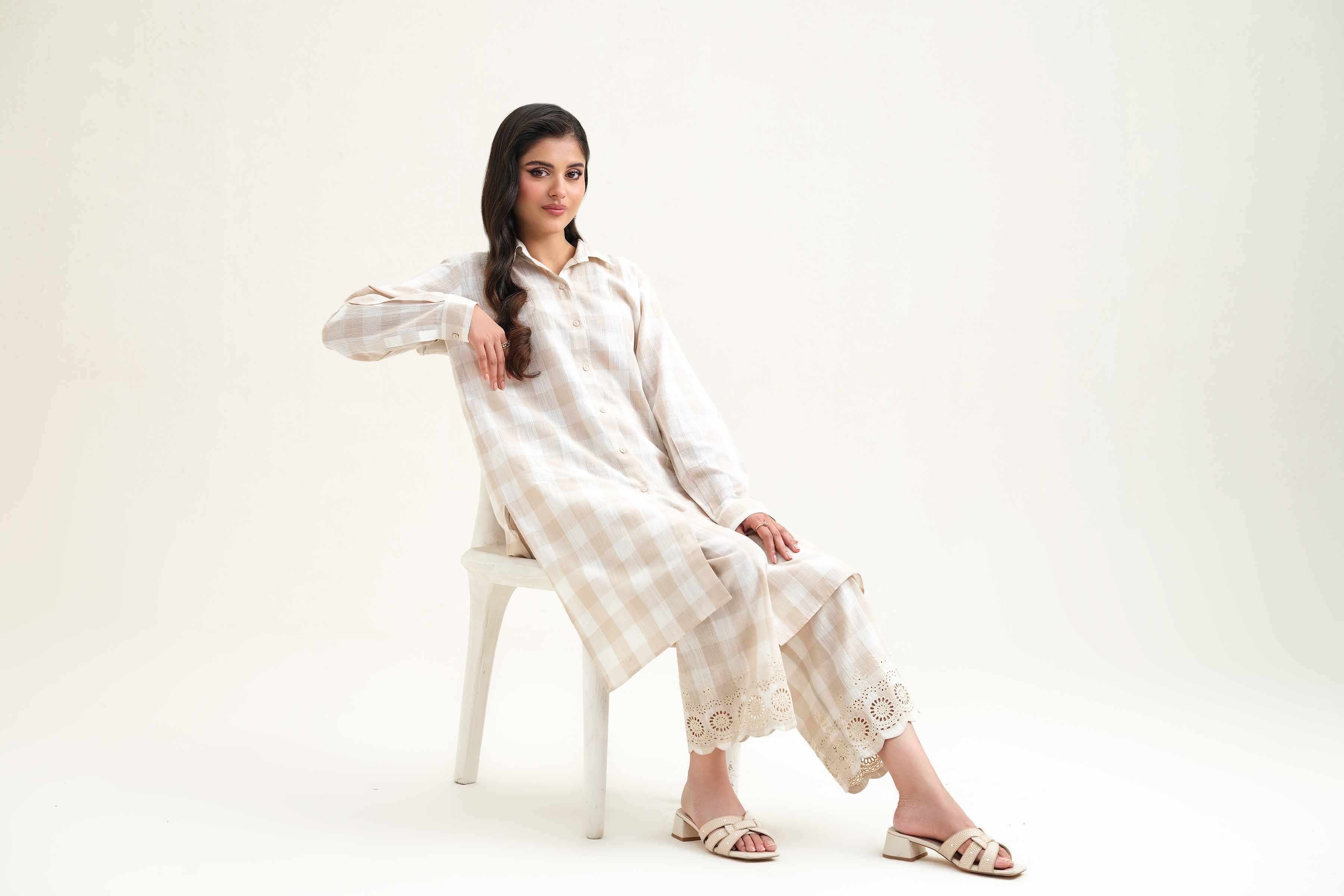 2 Piece - Embroidered Suit - KFS25-65 - Image 8