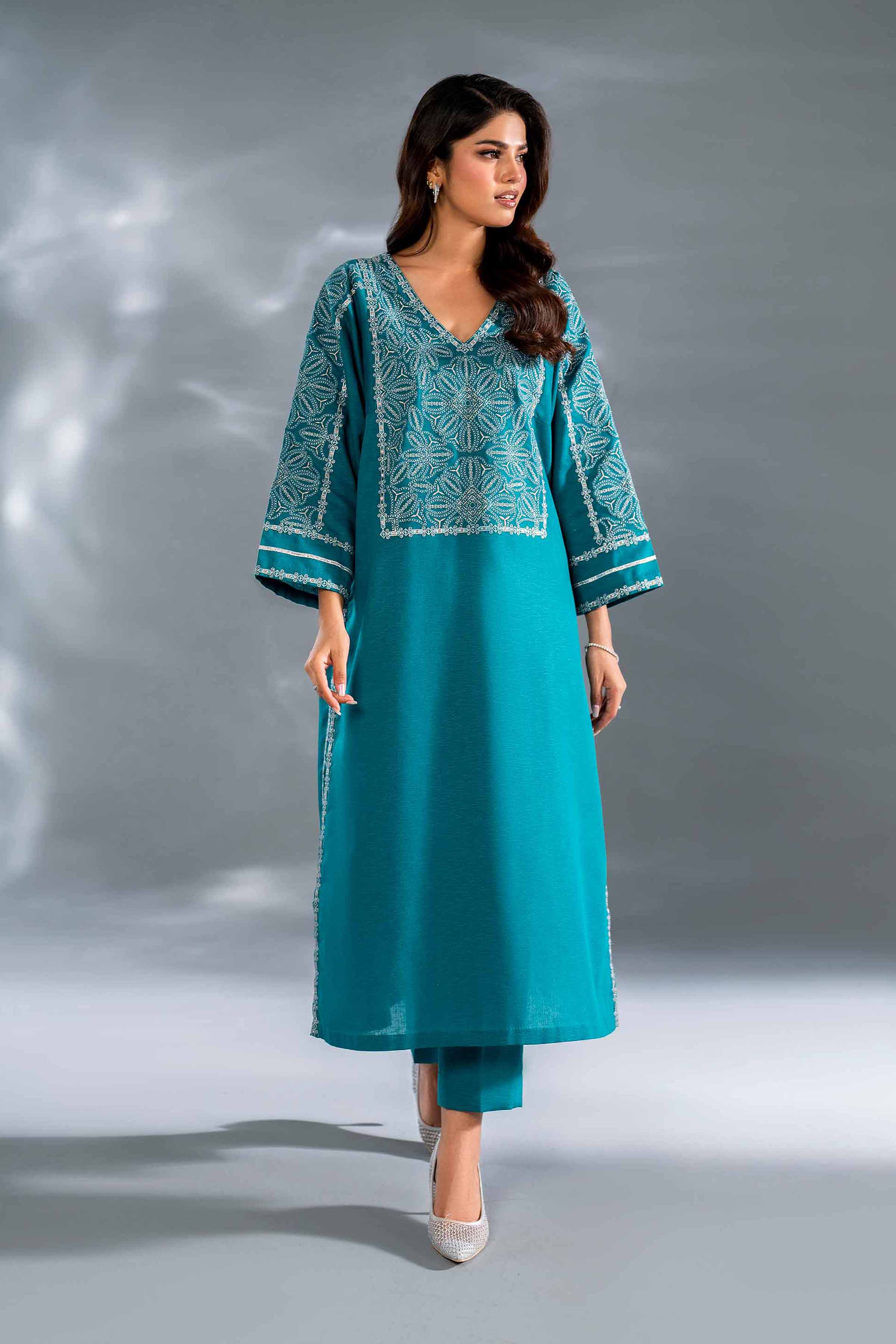 2 Piece - Embroidered Suit - KFW24-119 - Image 2