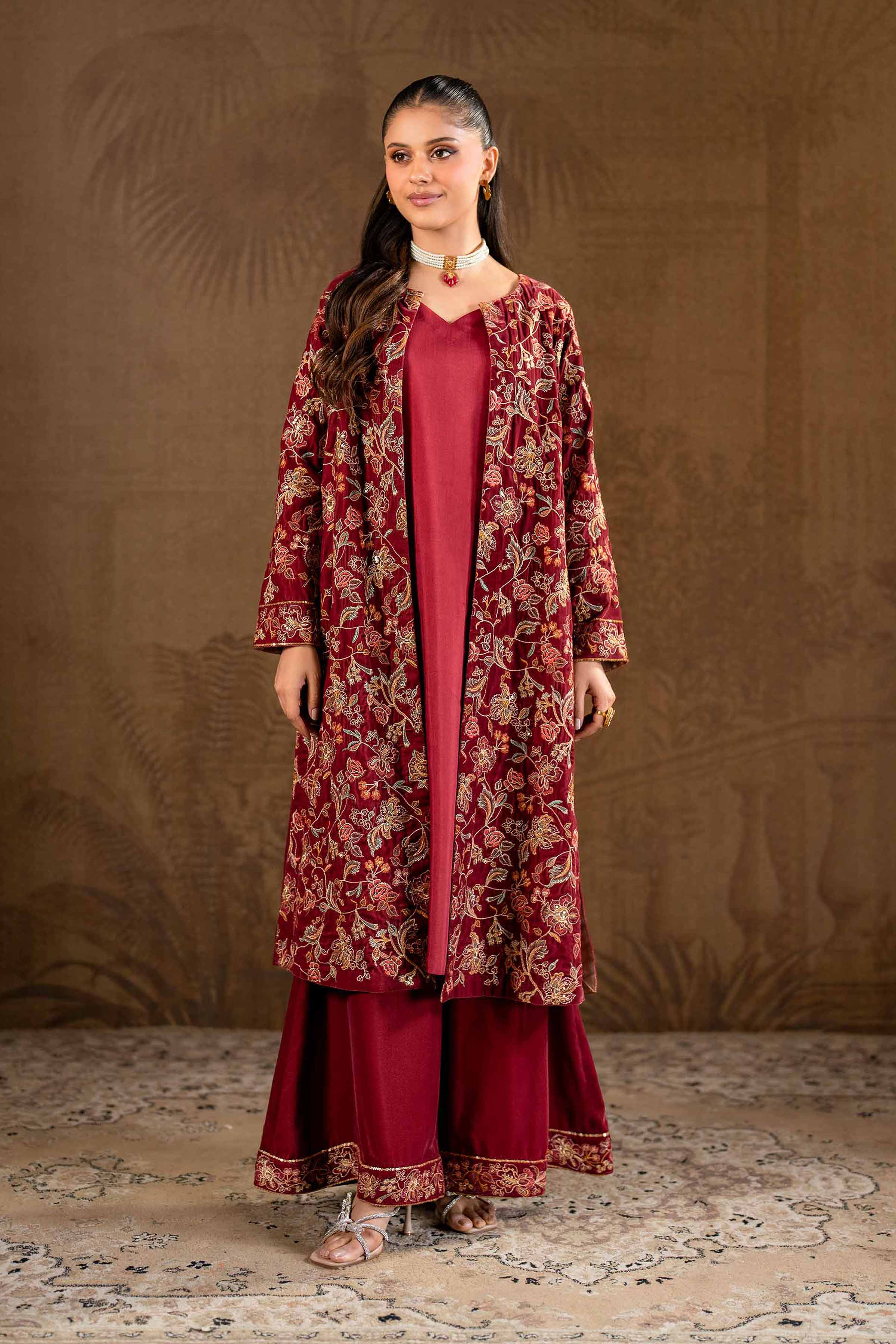 3 Piece - Embroidered Suit - KFW24-13 - Image 6