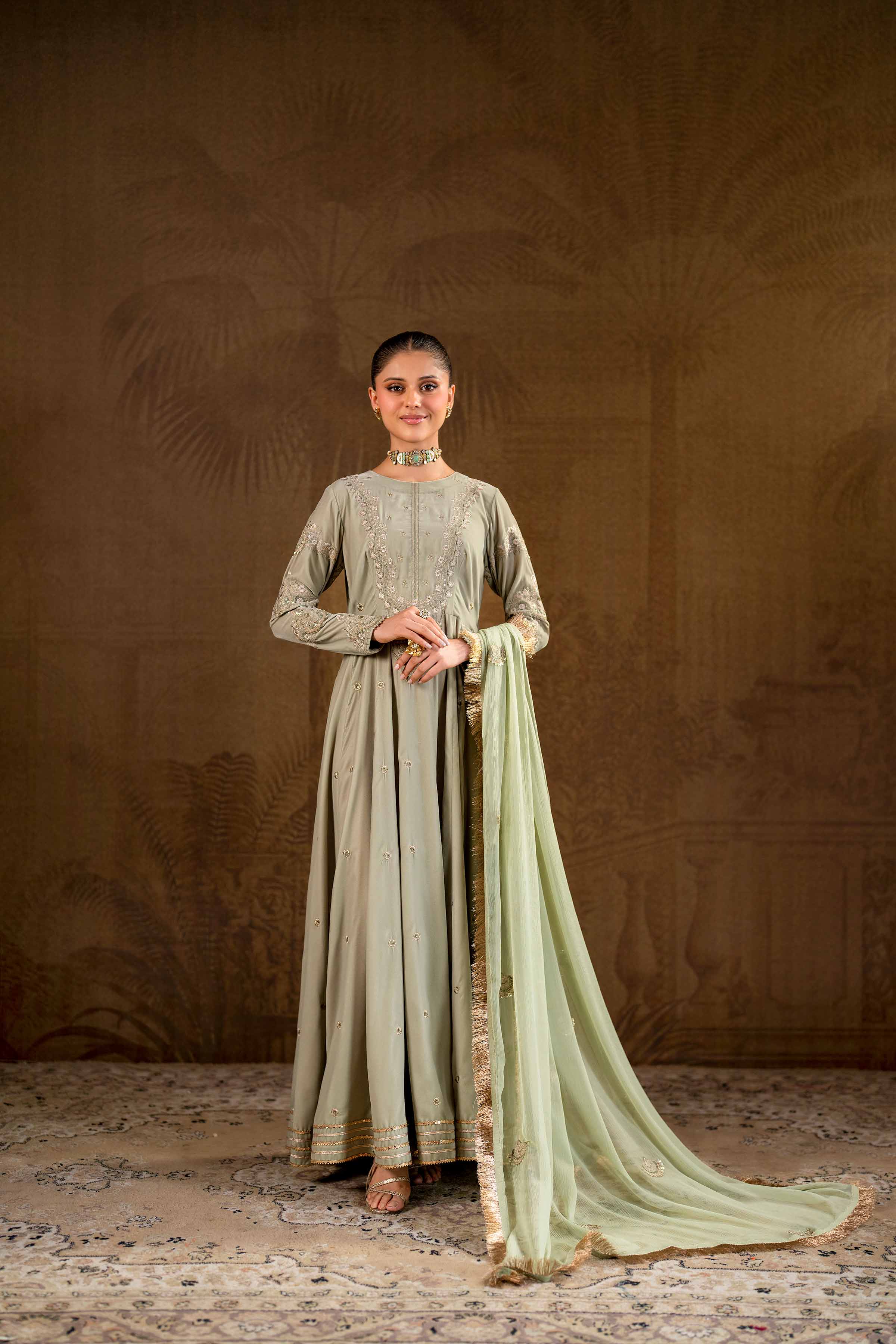 2 Piece - Embroidered Suit - KFW24-17 - Image 4