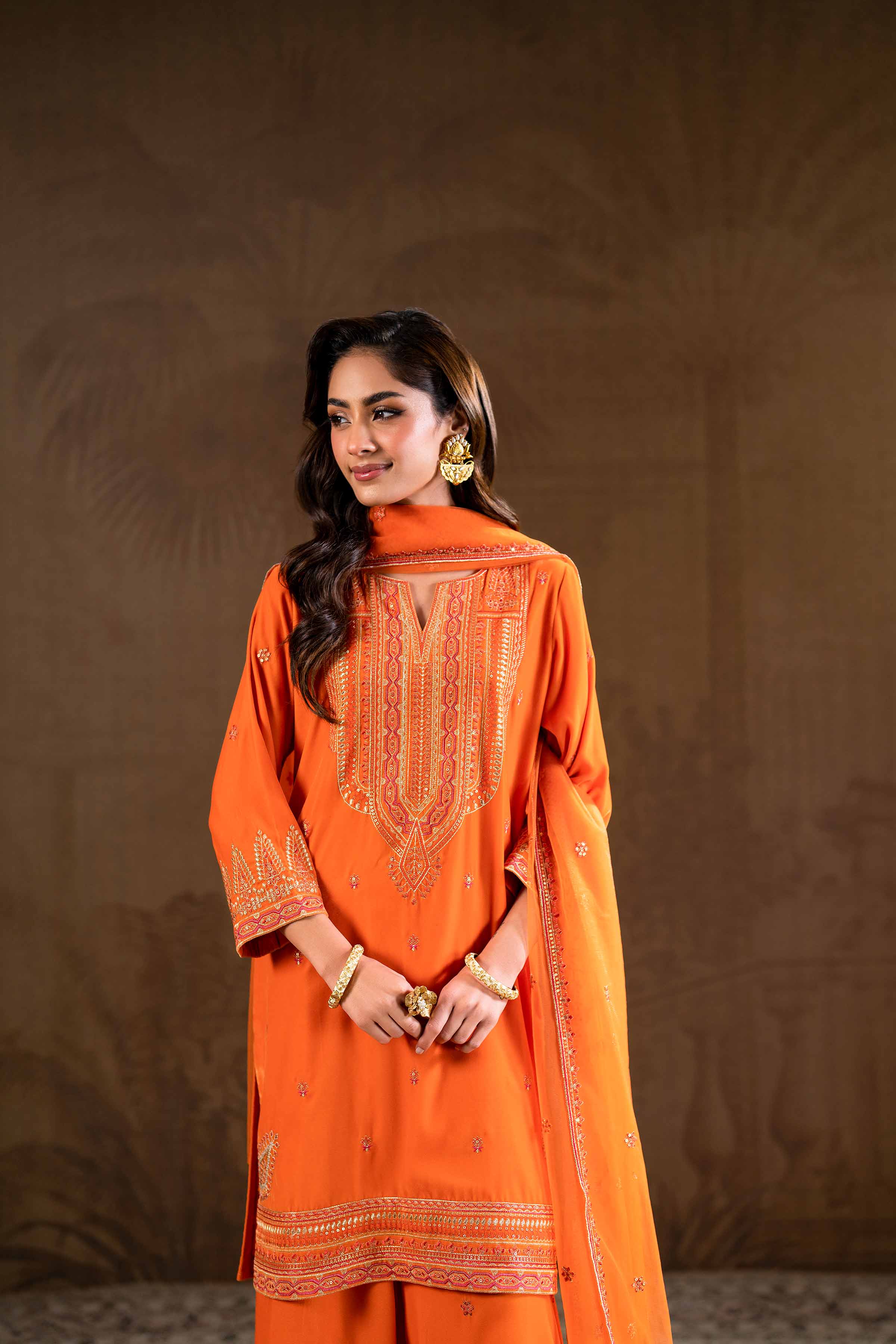 3 Piece - Embroidered Suit - KFW24-19 - Image 7