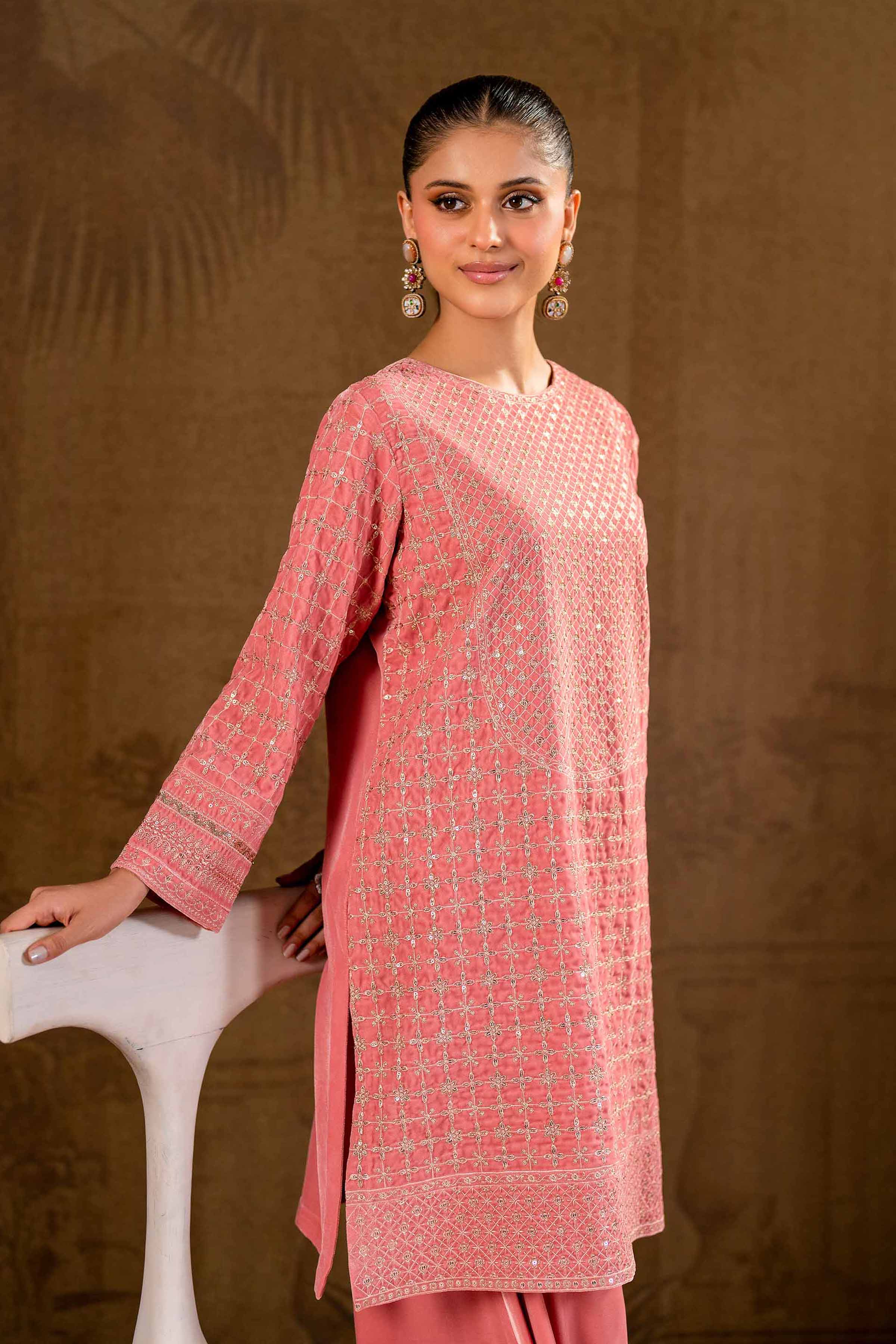 2 Piece - Embroidered Suit - KFW24-23 - Image 2