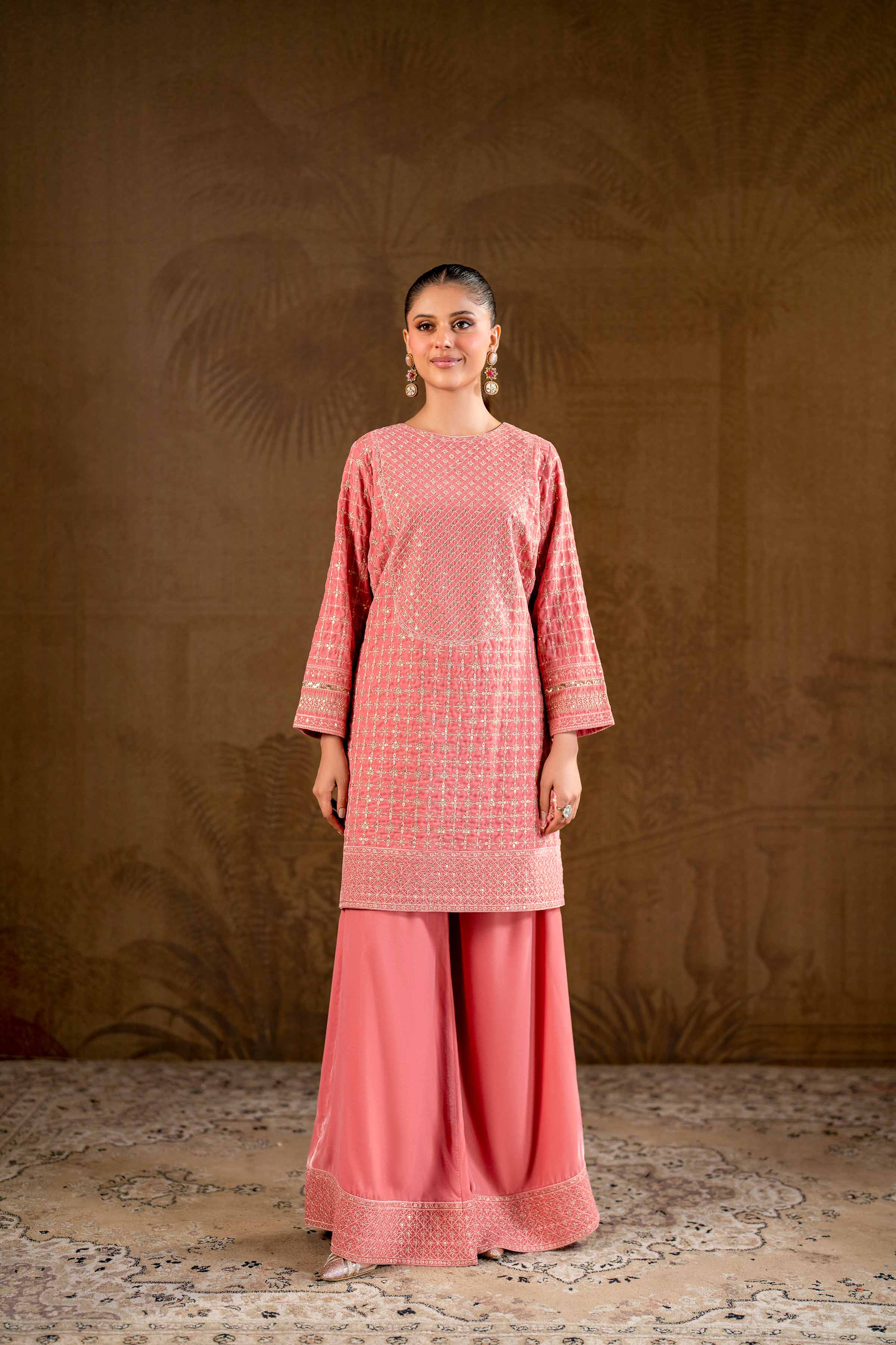 2 Piece - Embroidered Suit - KFW24-23 - Image 4