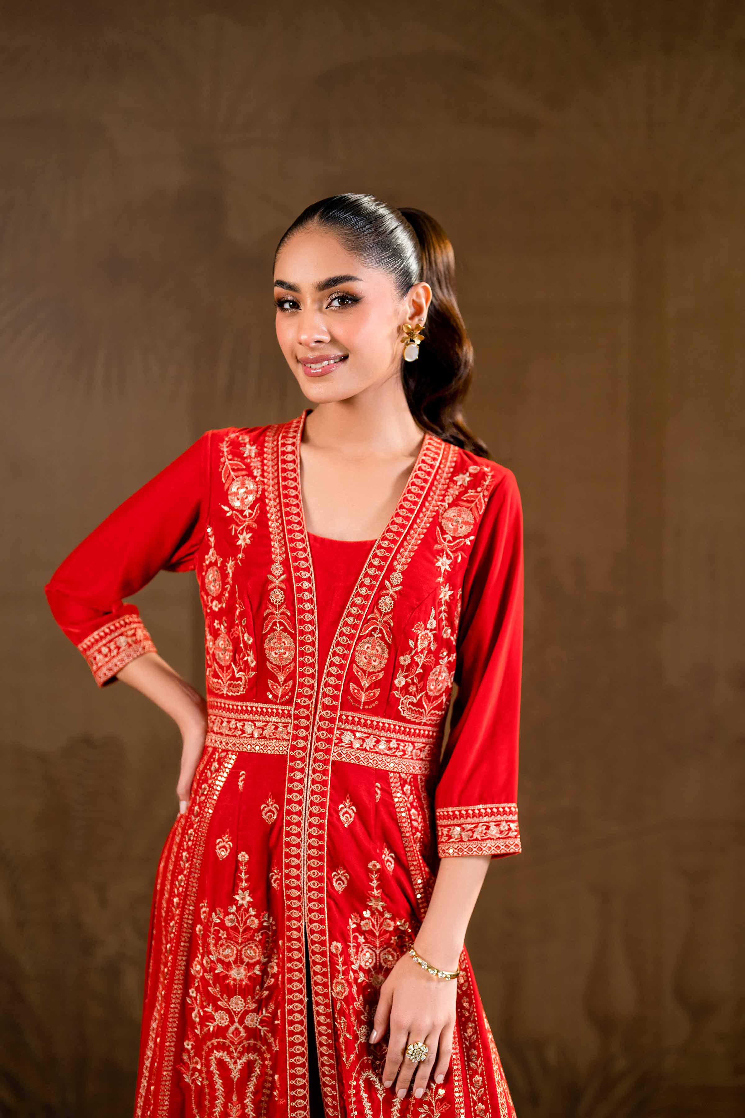 2 Piece - Embroidered Suit - KFW24-24 - Image 6