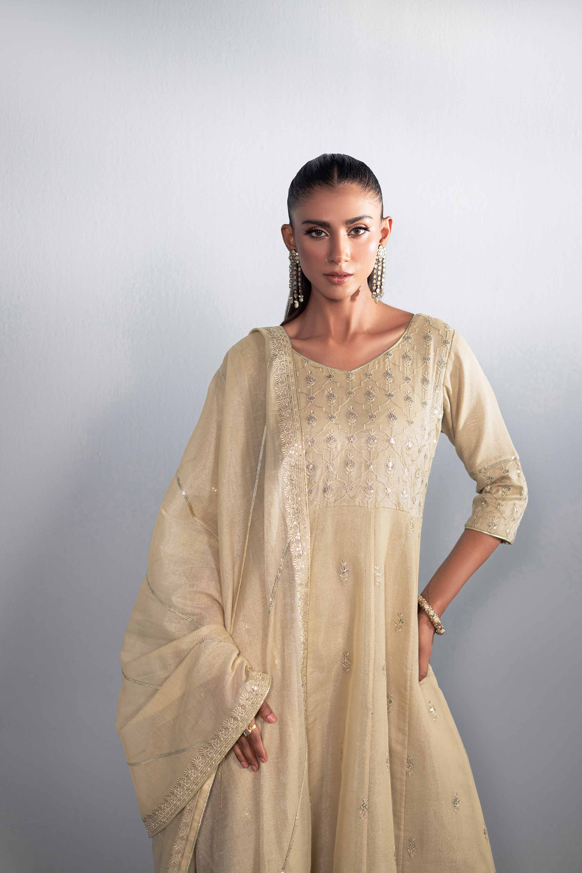 2 Piece - Embroidered Suit - KFW24-30 - Image 5