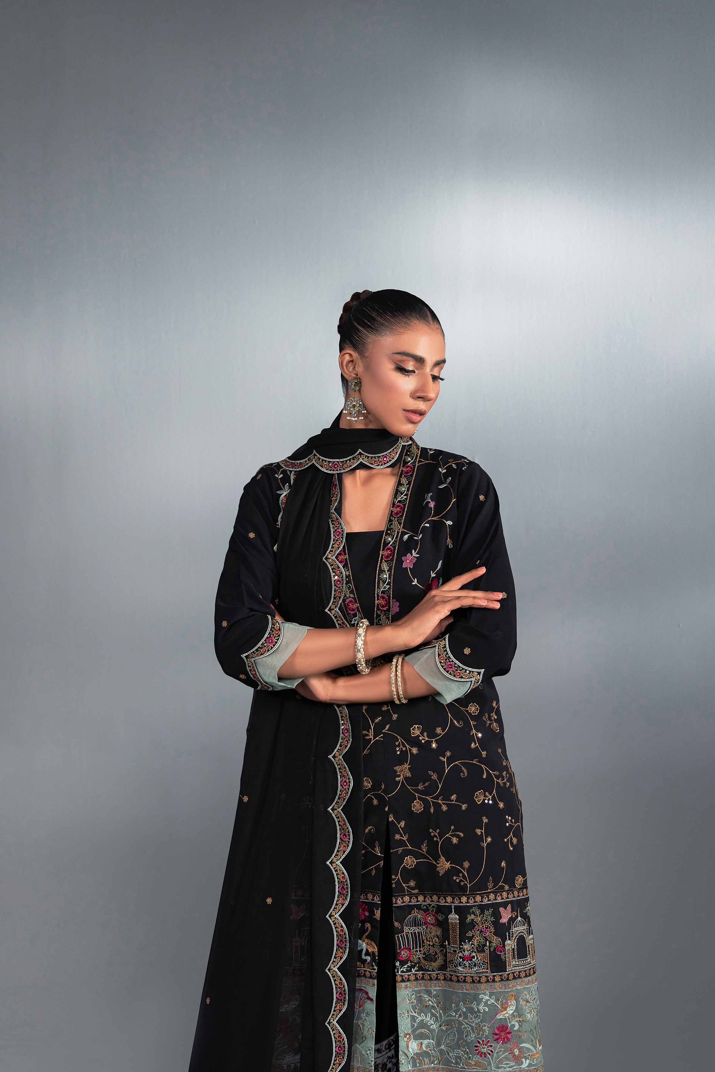 3 Piece - Embroidered Suit - KFW24-32 - Image 6