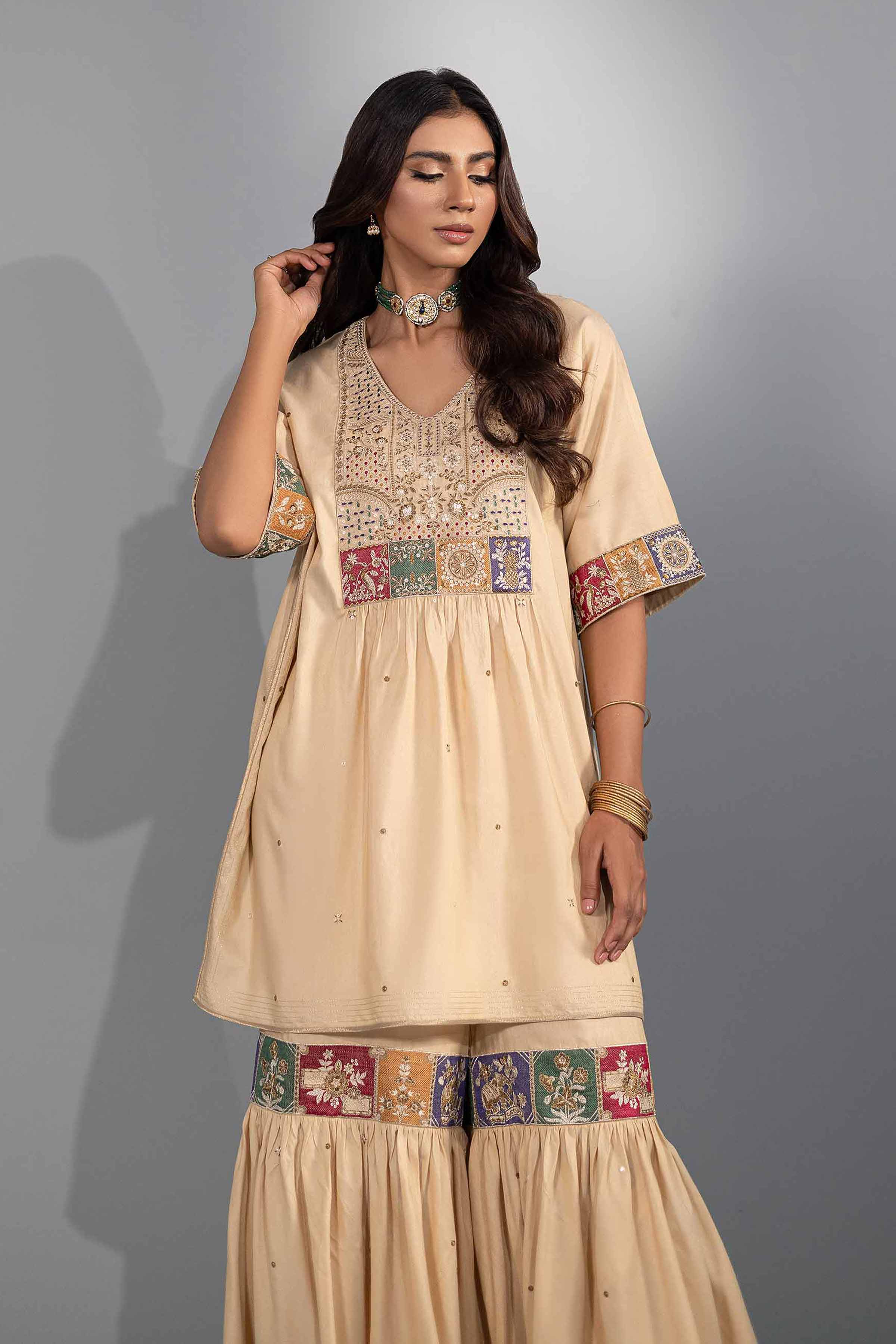 2 Piece - Embroidered Suit - KFW24-38 - Image 2