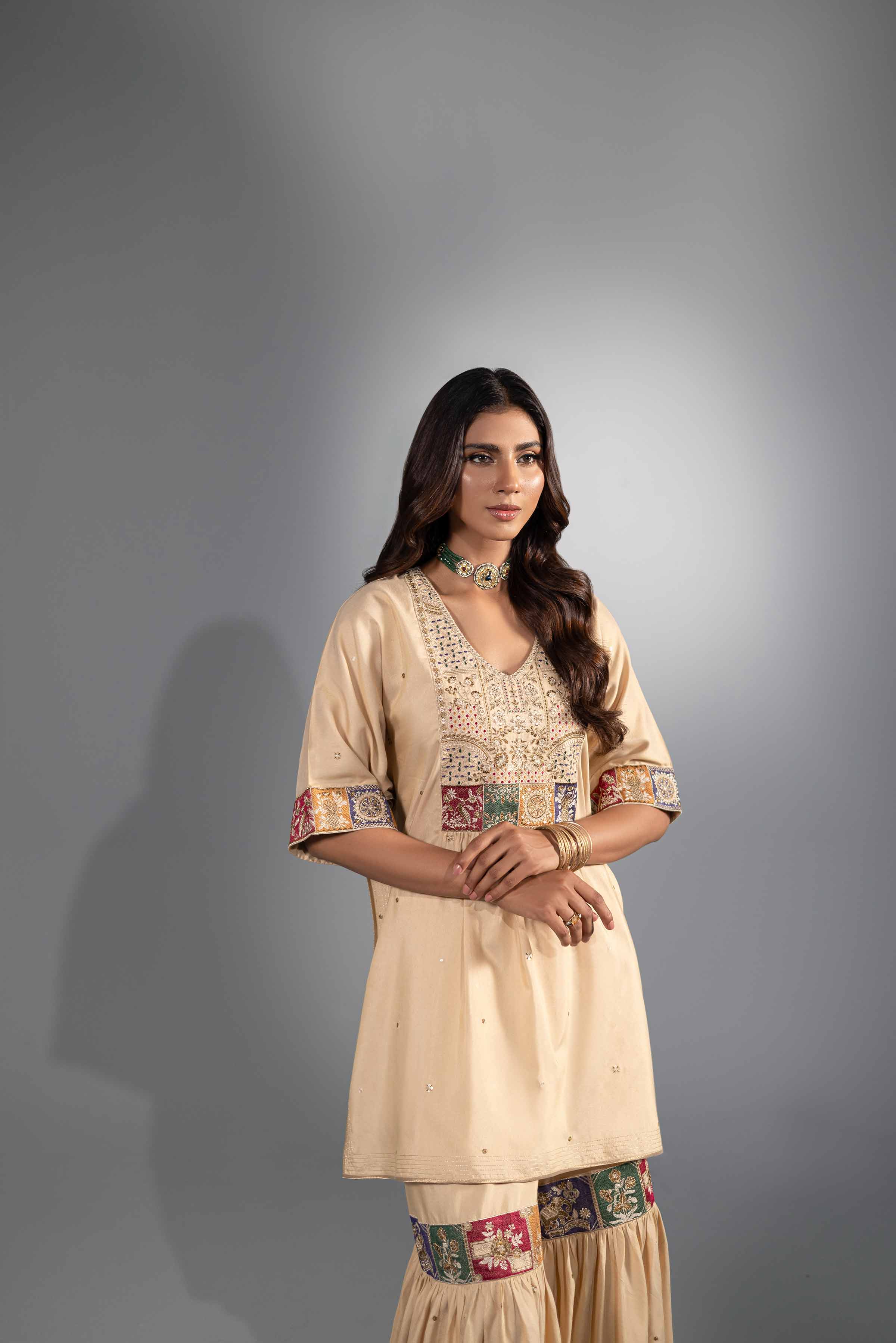 2 Piece - Embroidered Suit - KFW24-38 - Image 6