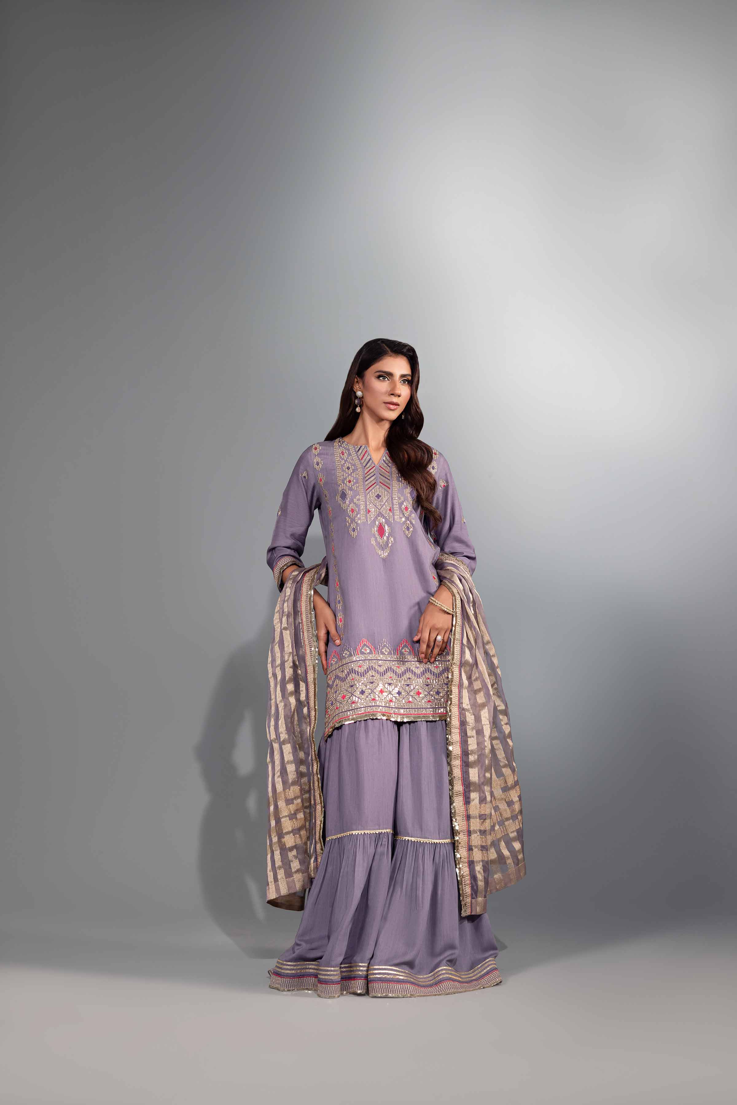 3 Piece - Embroidered Suit - KFW24-39 - Image 10