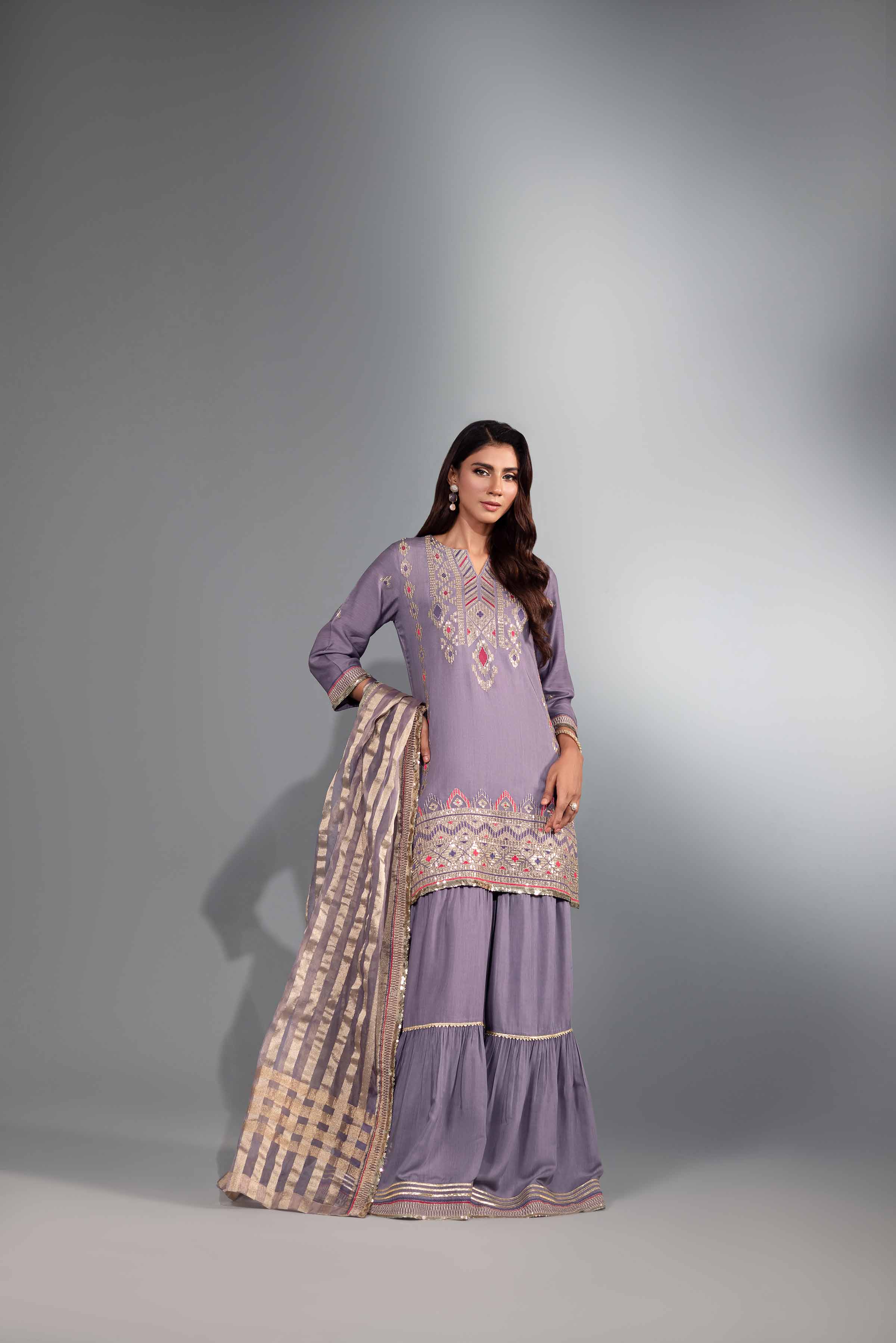 3 Piece - Embroidered Suit - KFW24-39 - Image 11
