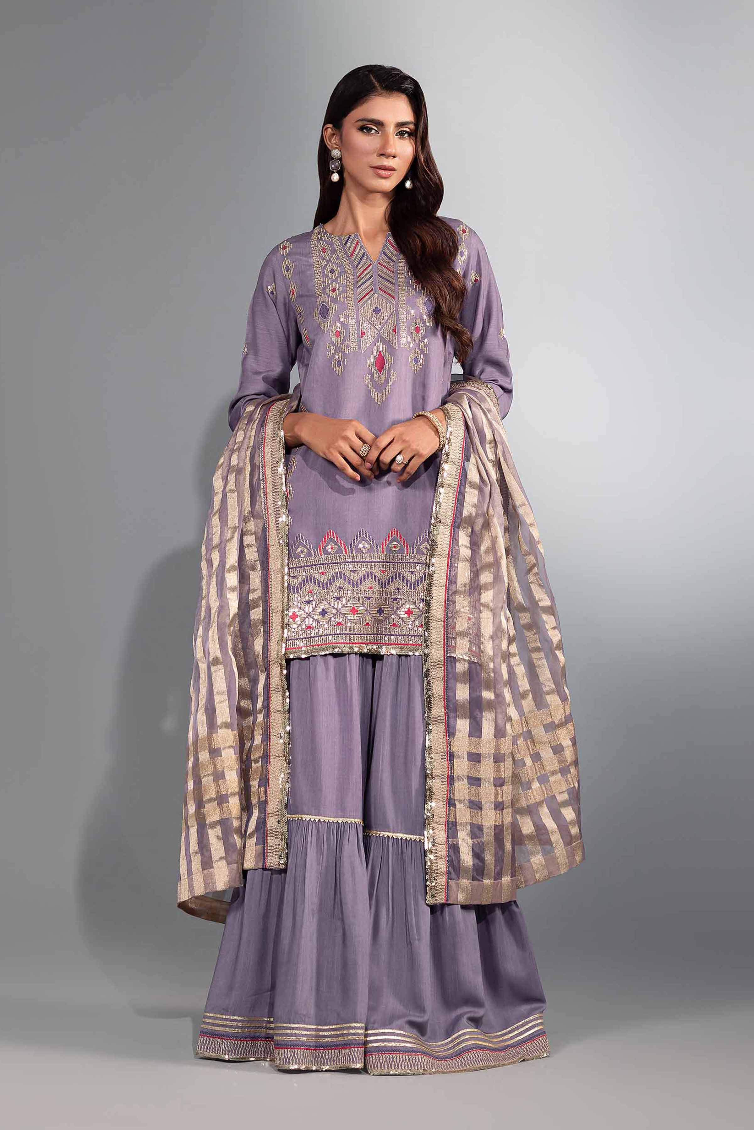 3 Piece - Embroidered Suit - KFW24-39 - Image 7
