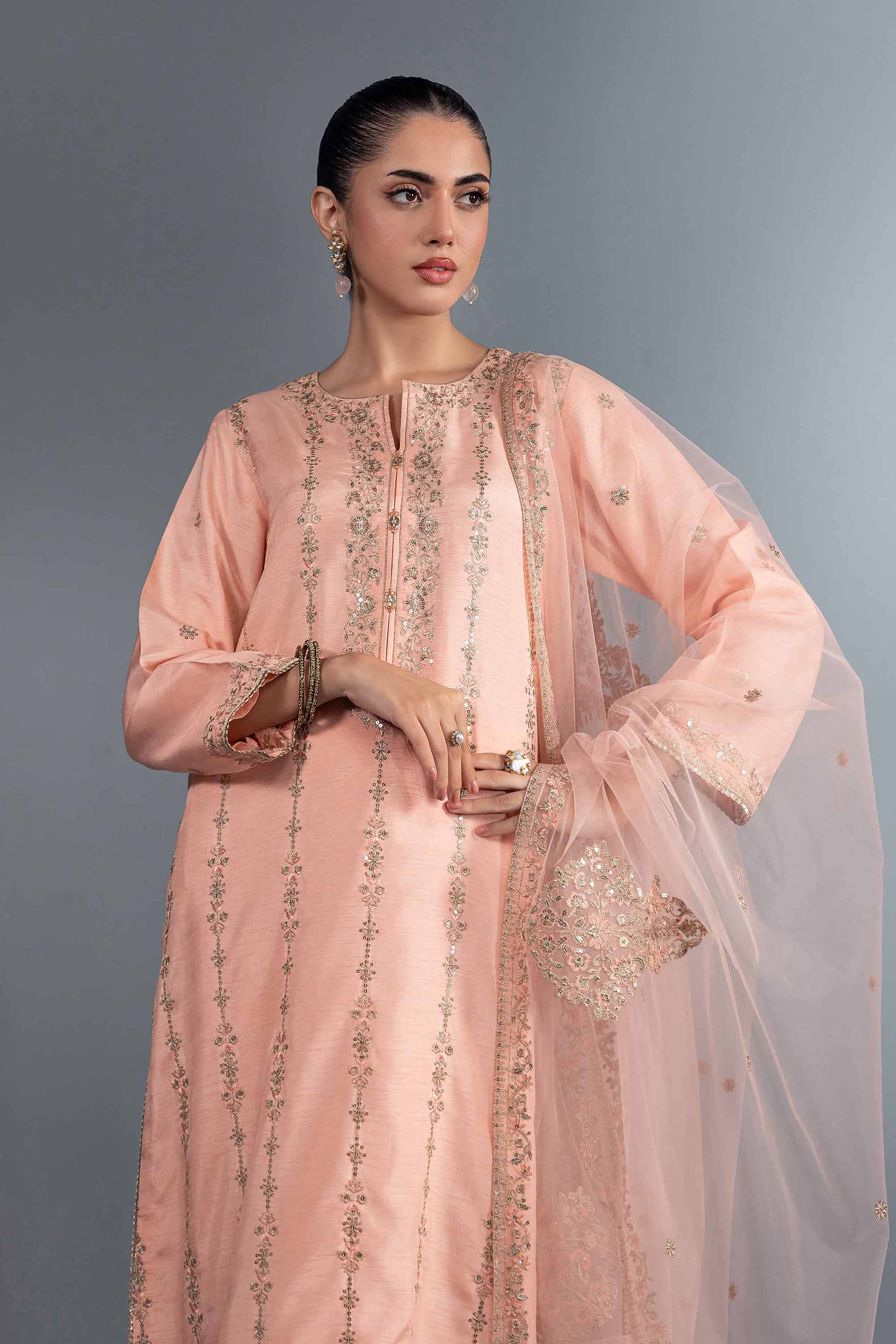 3 Piece - Embroidered Suit - KFW24-49 - Image 2