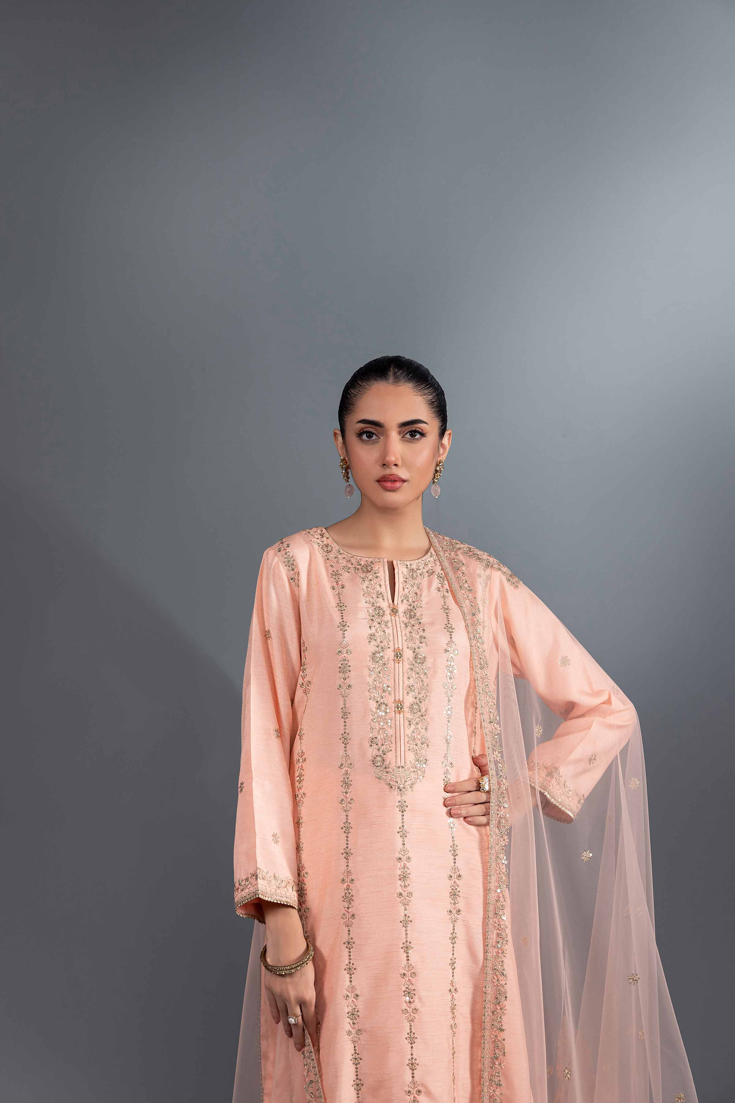 3 Piece - Embroidered Suit - KFW24-49 - Image 5