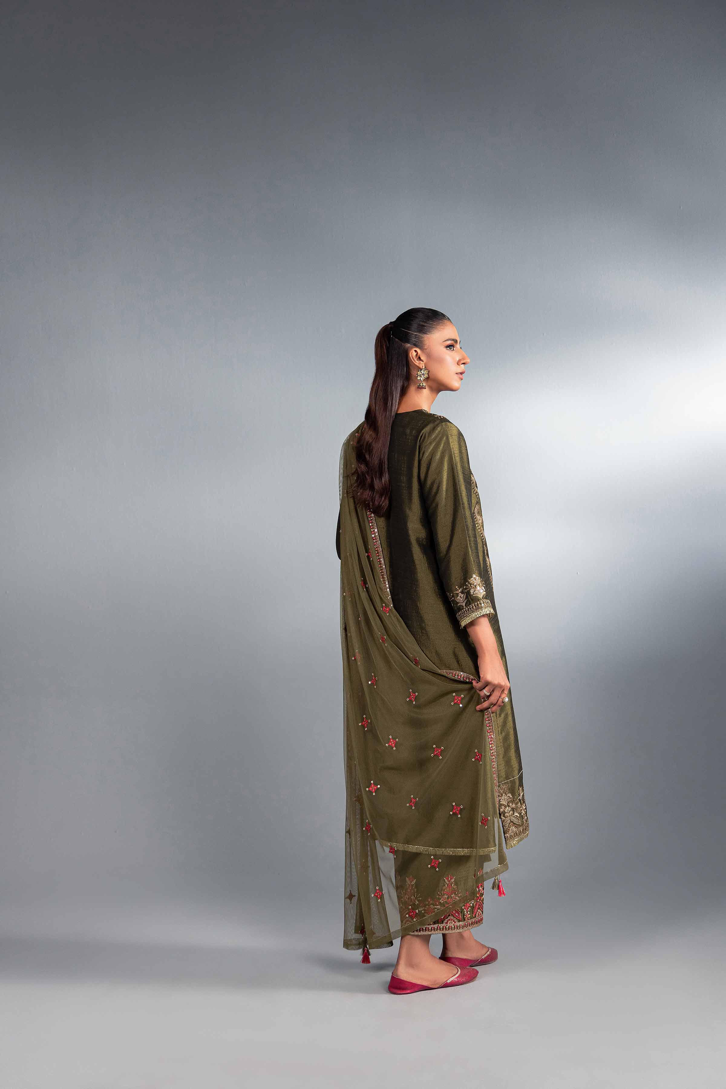 3 Piece - Embroidered Suit - KFW24-59 - Image 3