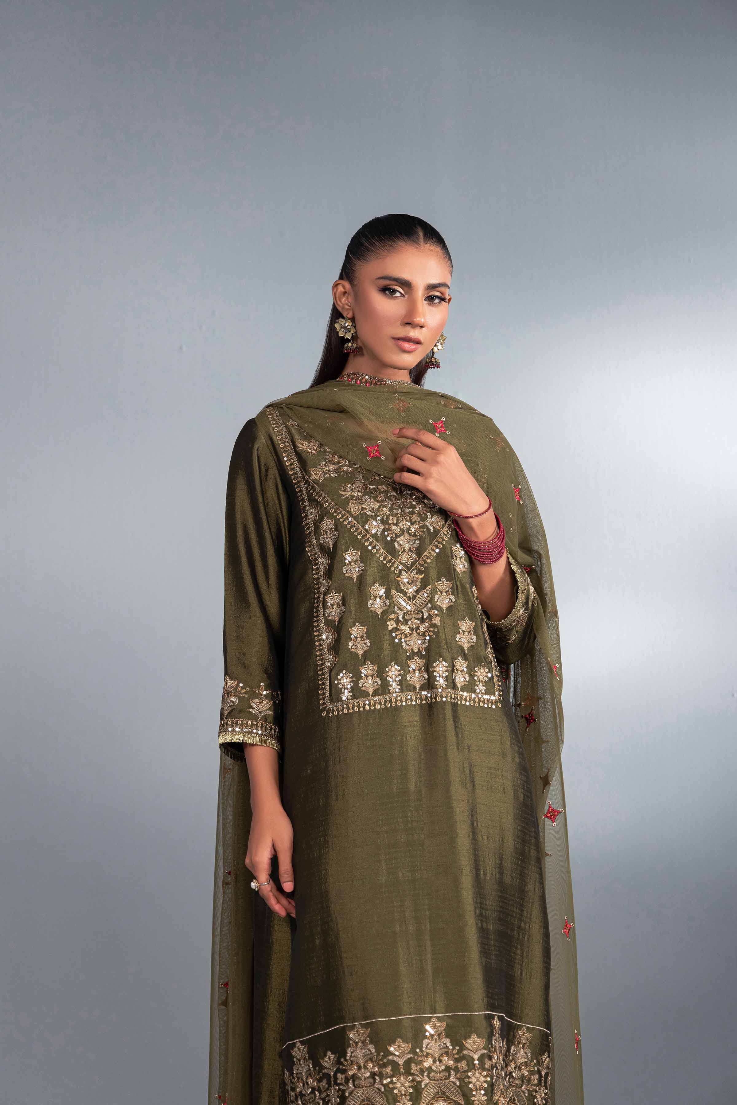 3 Piece - Embroidered Suit - KFW24-59 - Image 6