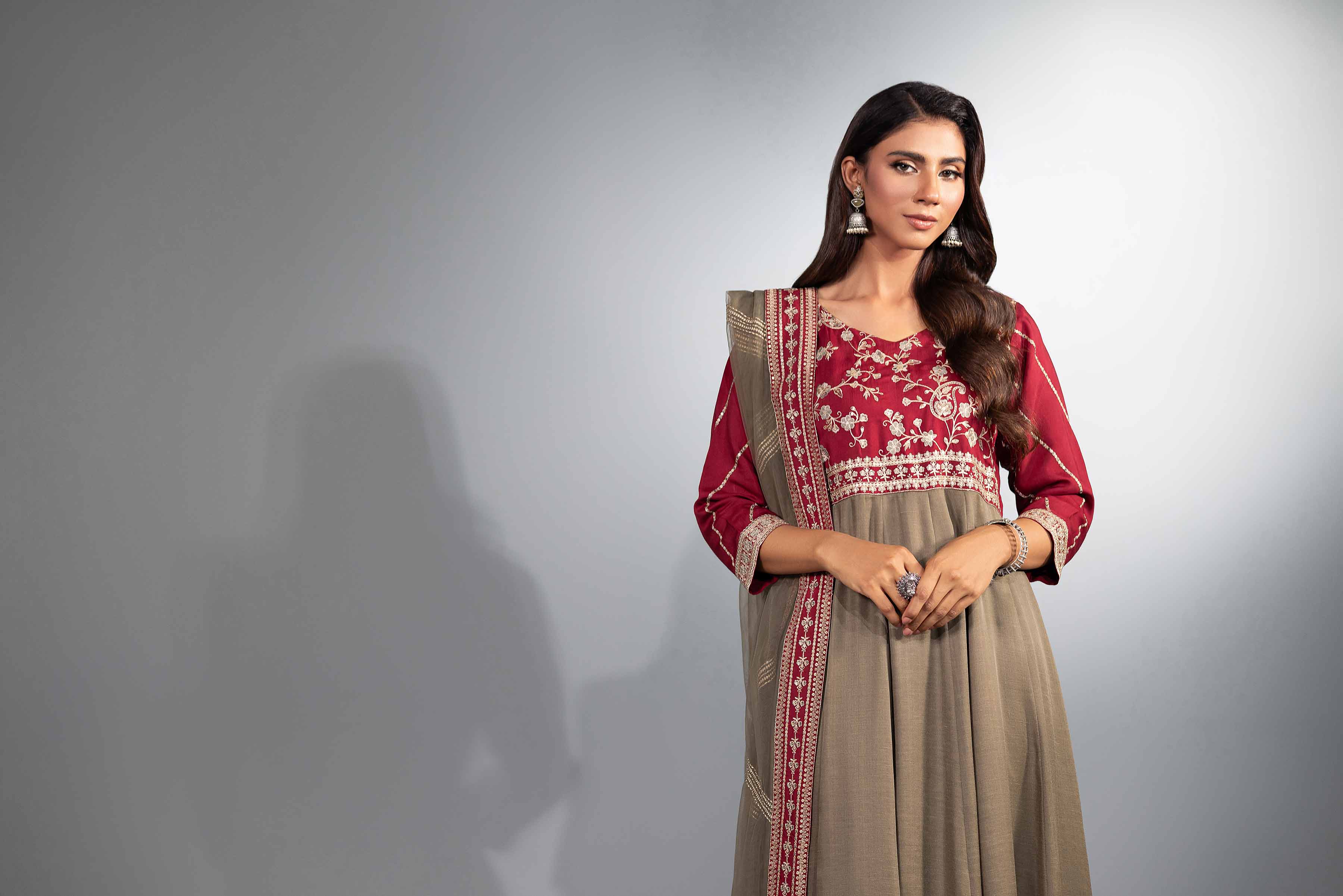2 Piece - Embroidered Suit - KFW24-61 - Image 6