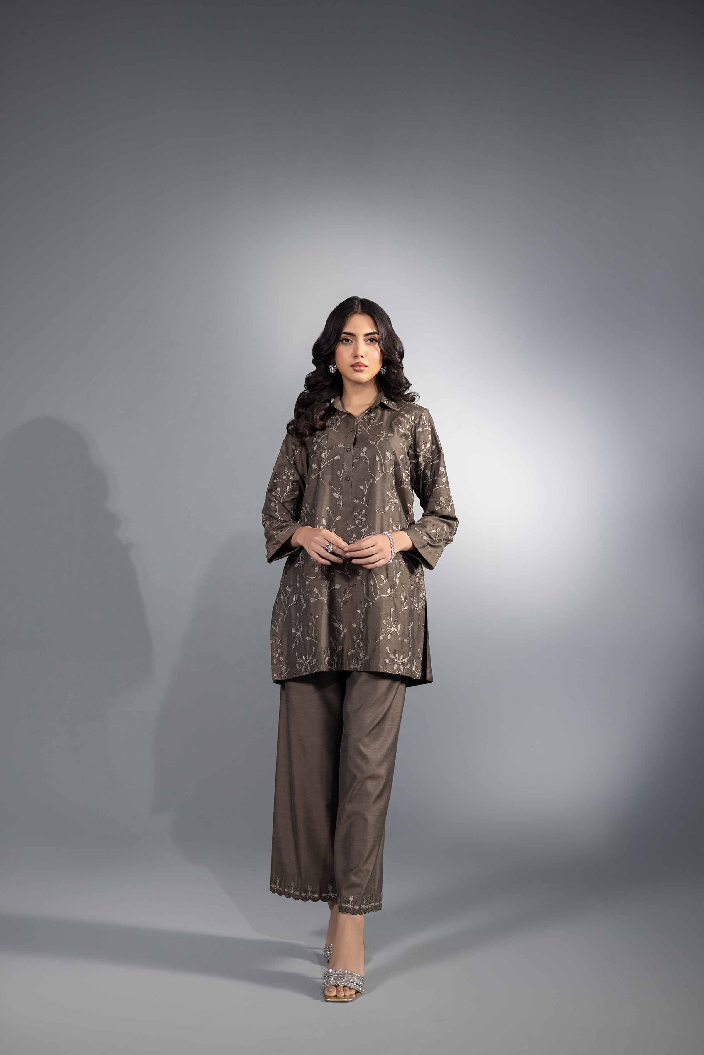 2 Piece - Embroidered Suit - KFW24-63 - Image 4