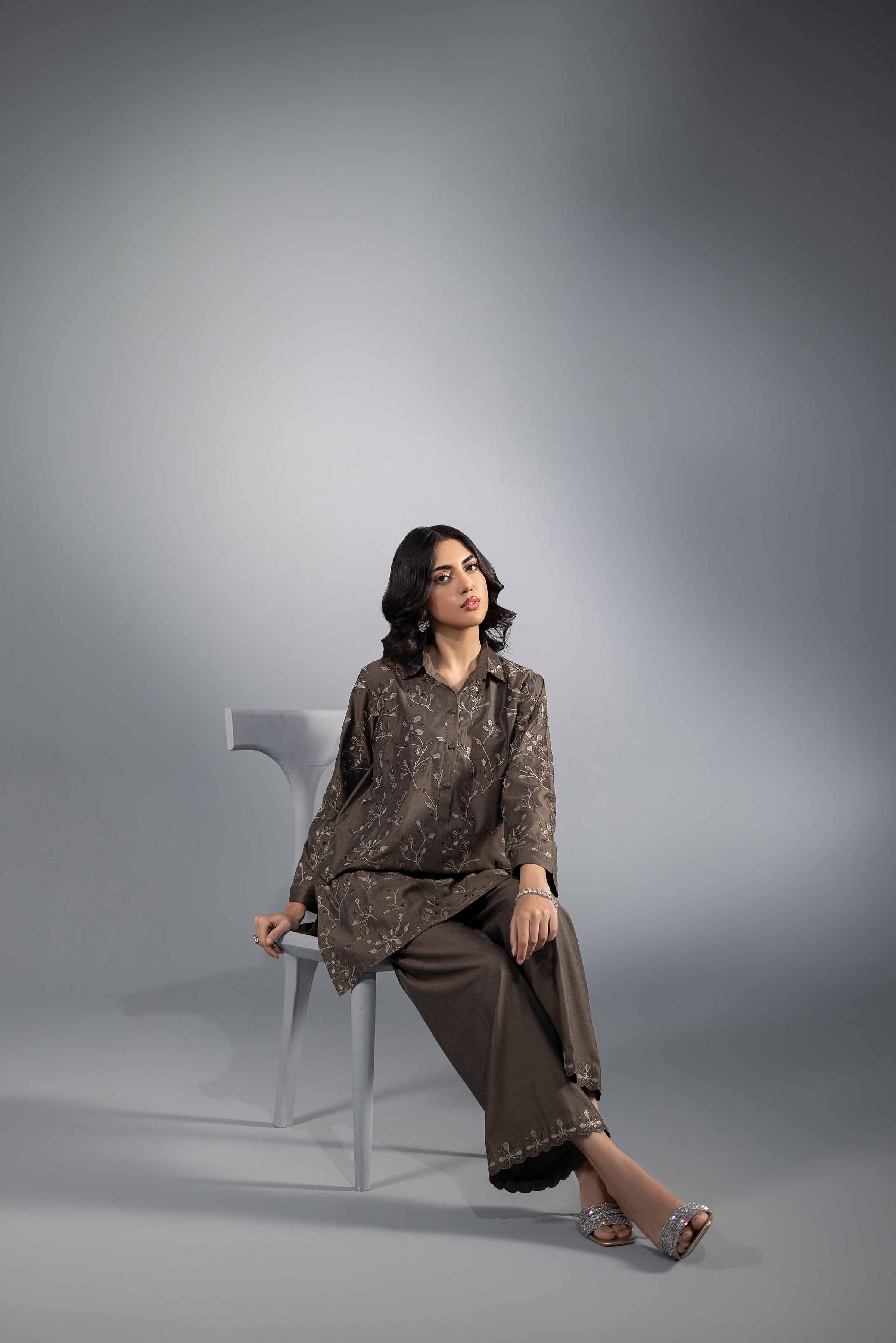 2 Piece - Embroidered Suit - KFW24-63 - Image 5