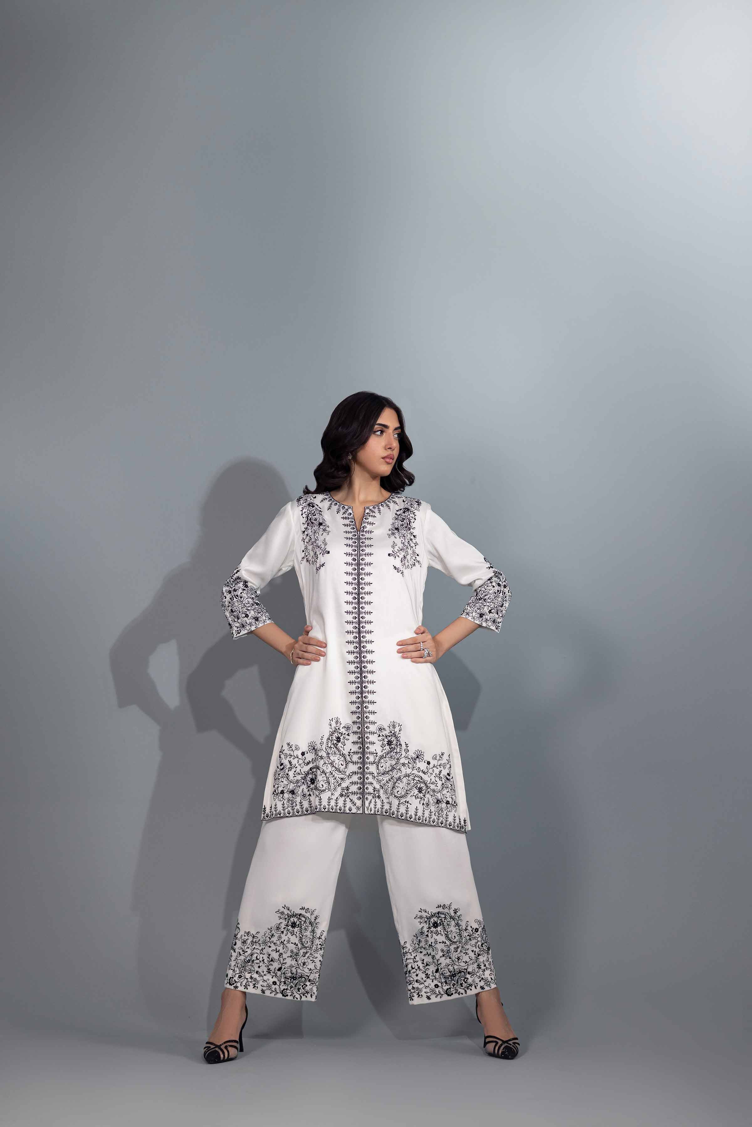 2 Piece - Embroidered Suit - KFW24-67 - Image 4