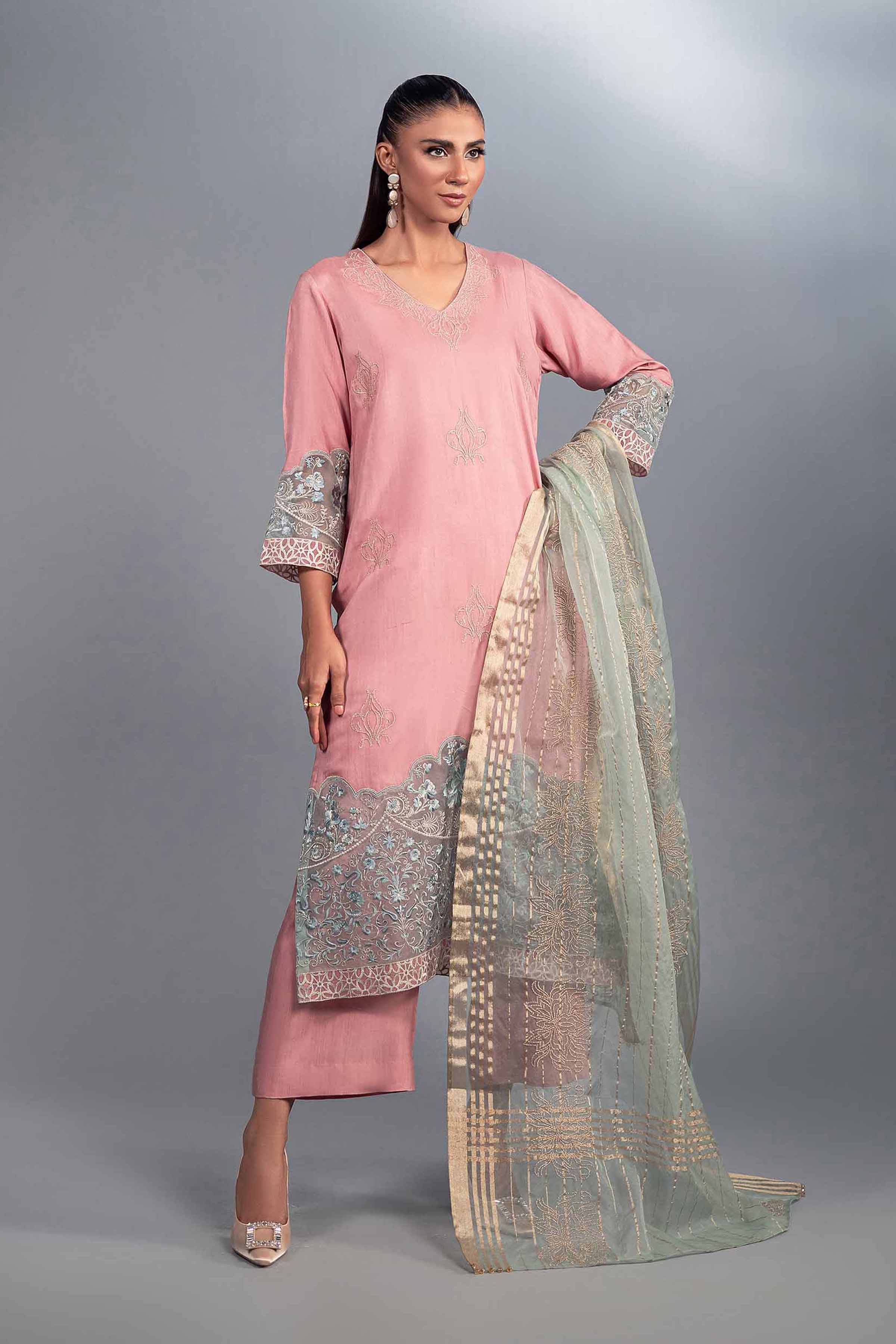 3 Piece - Embroidered Suit - KFW24-72