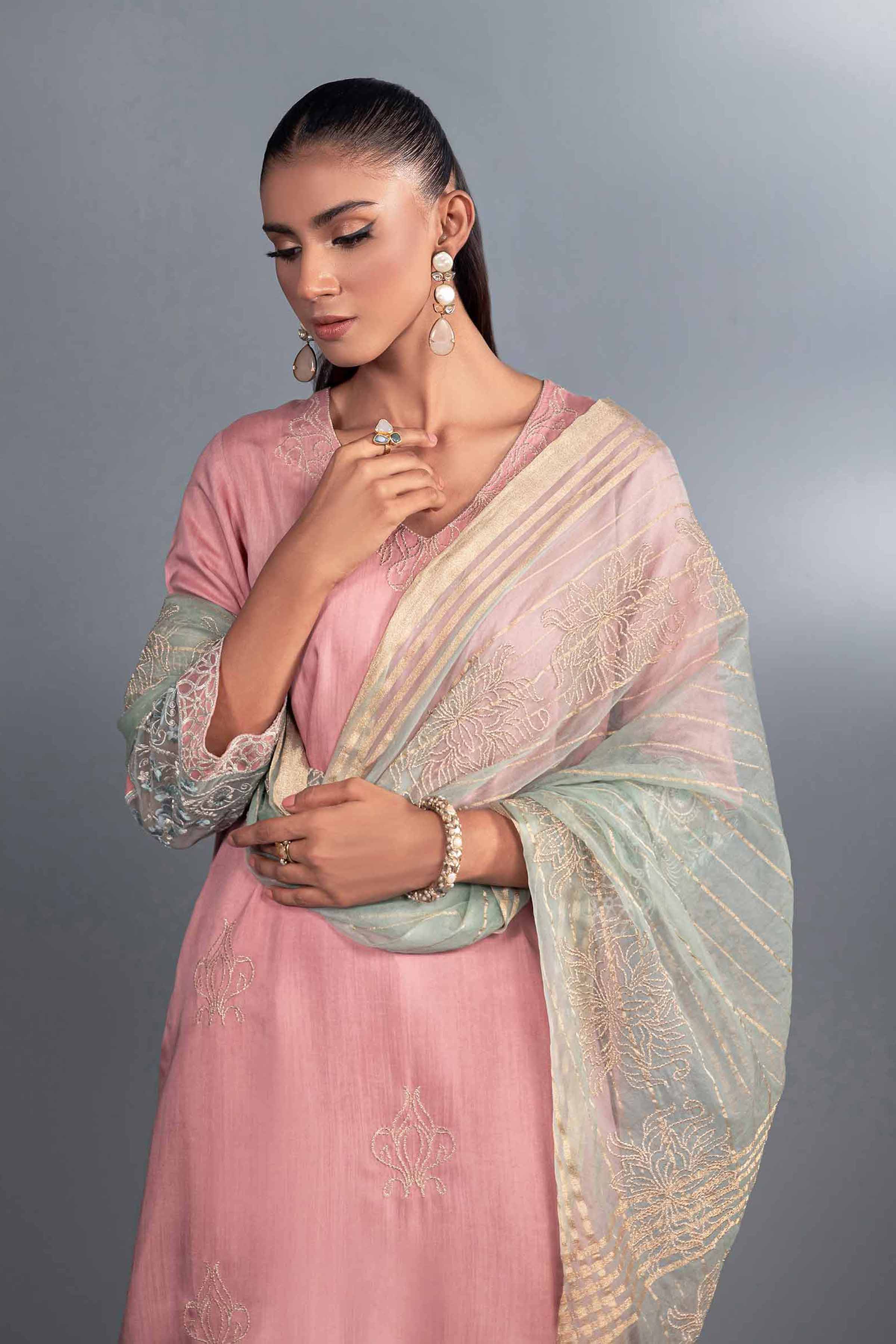 3 Piece - Embroidered Suit - KFW24-72 - Image 2