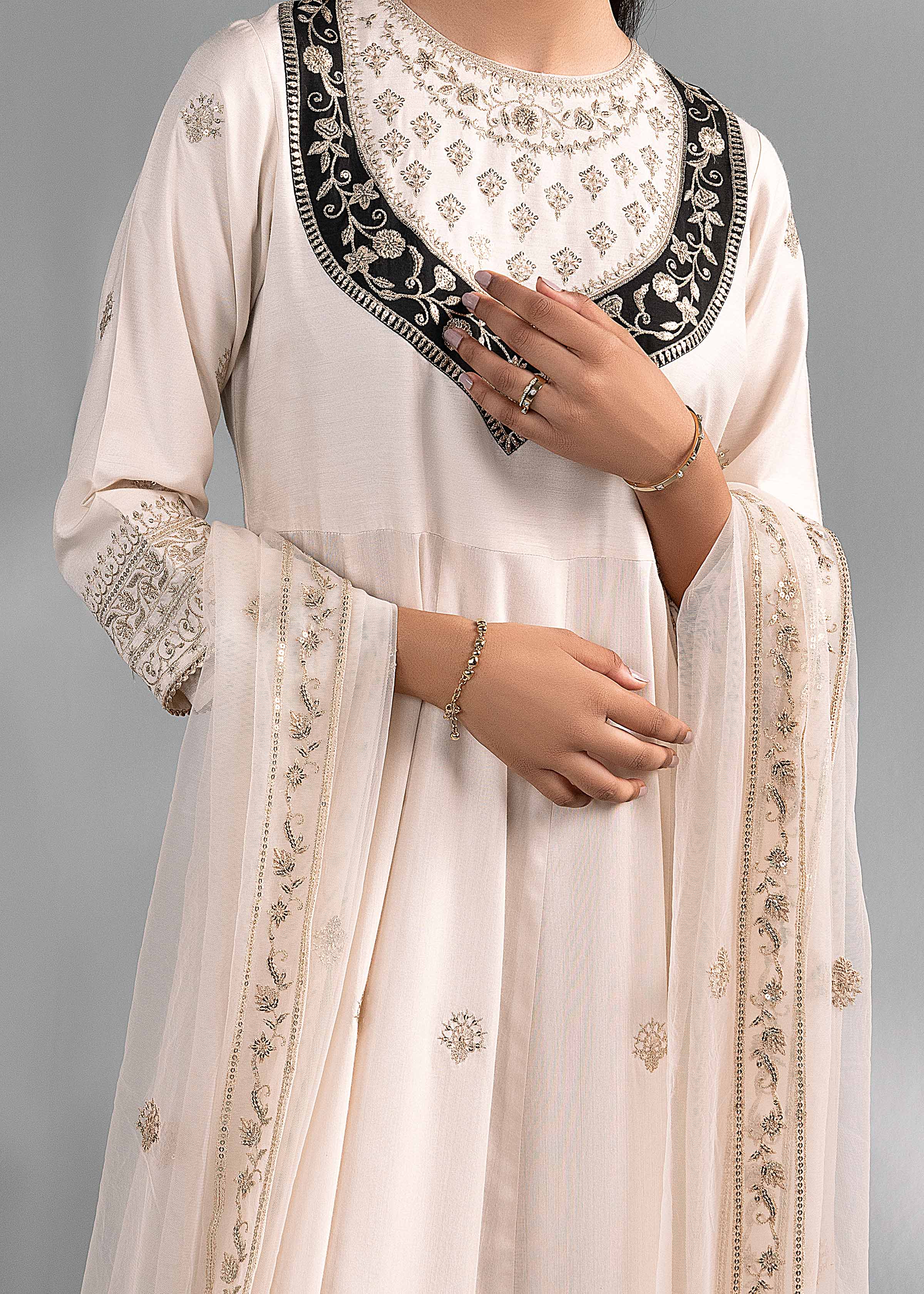 2 Piece - Embroidered Suit - KFW24-75 - Image 7
