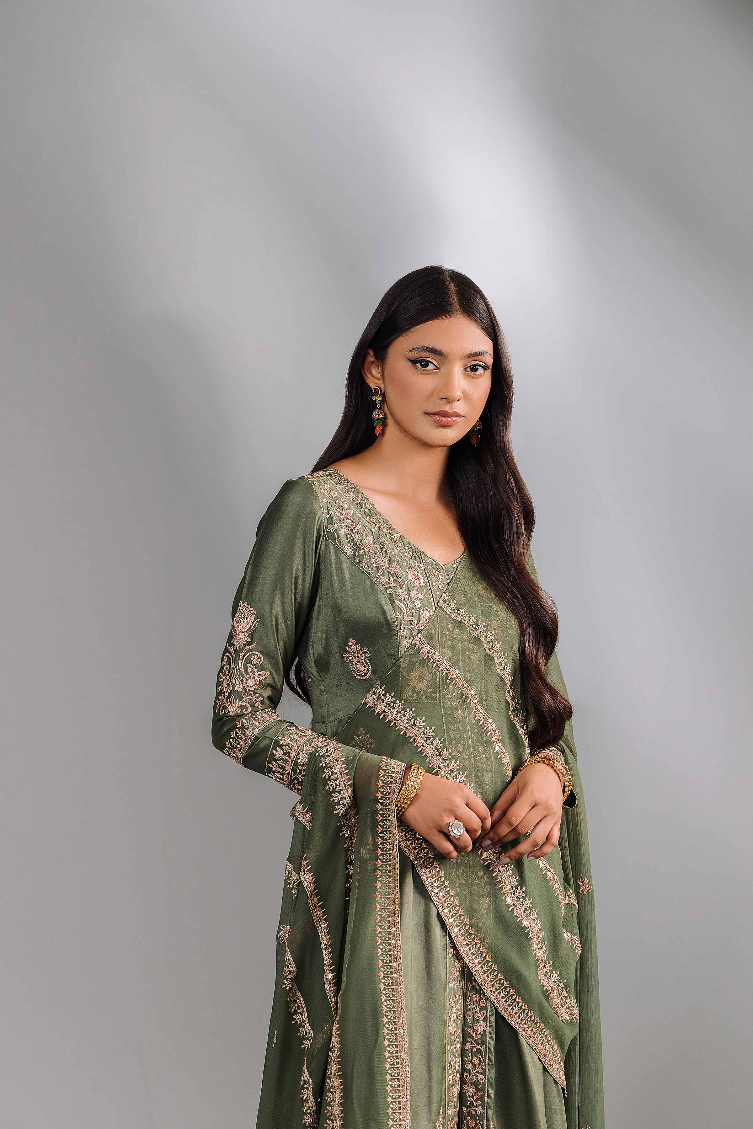 2 Piece - Embroidered Suit - KFW24-79 - Image 5