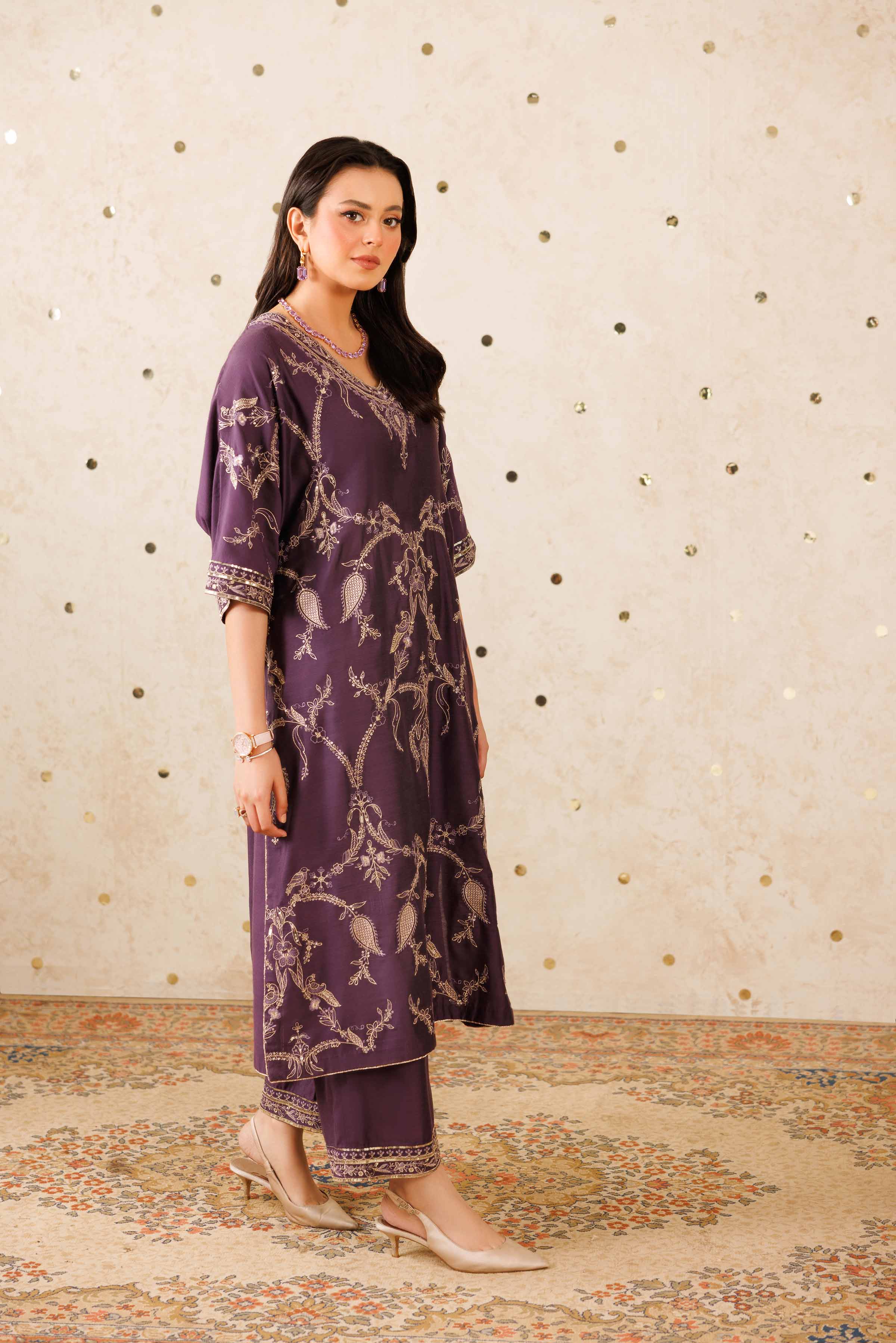 2 Piece - Embroidered Suit - KFW25-03 - Image 3